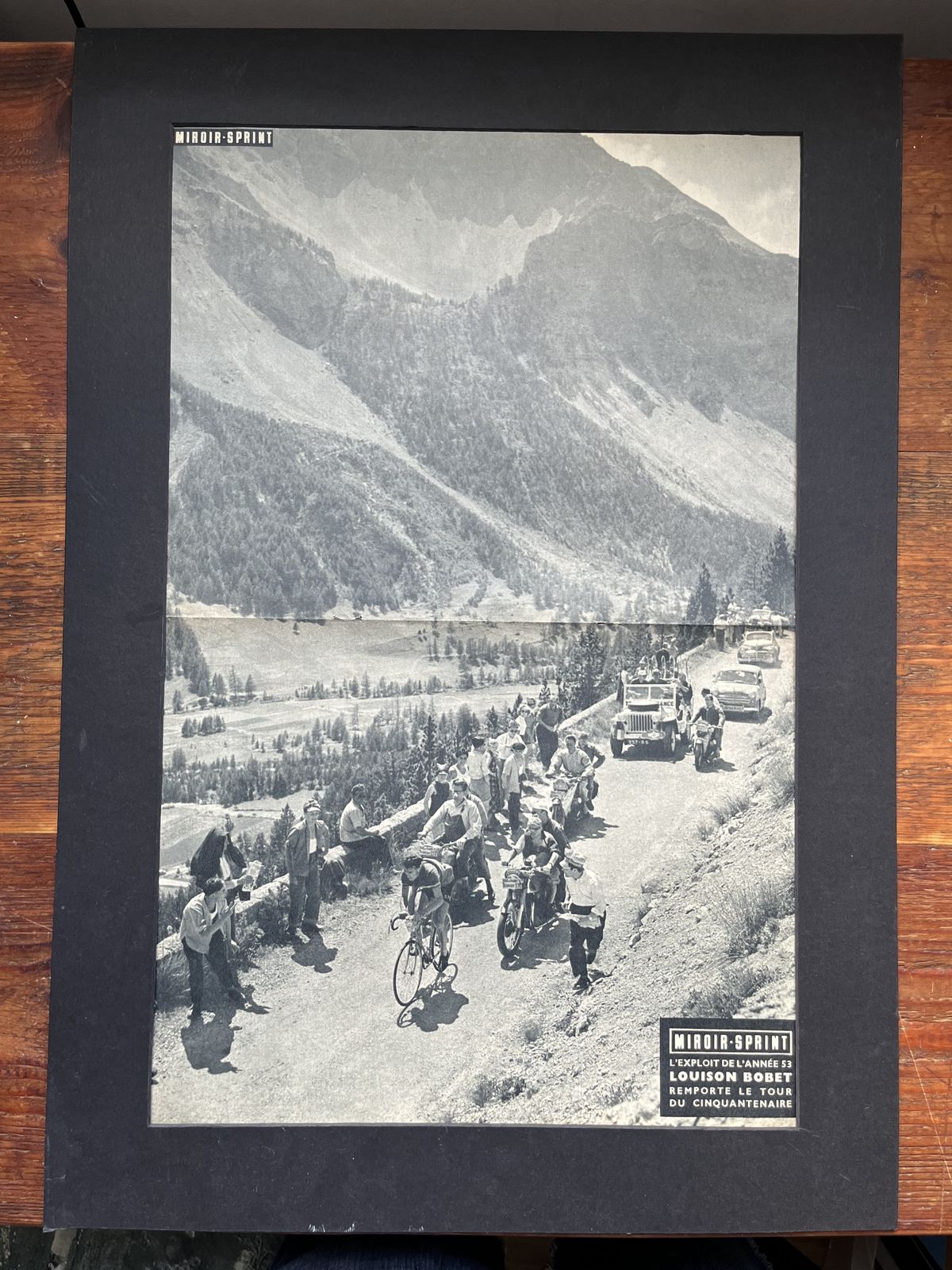 Louison Bobet 1950s Tour De France Print   Tourmalet photo vinterior