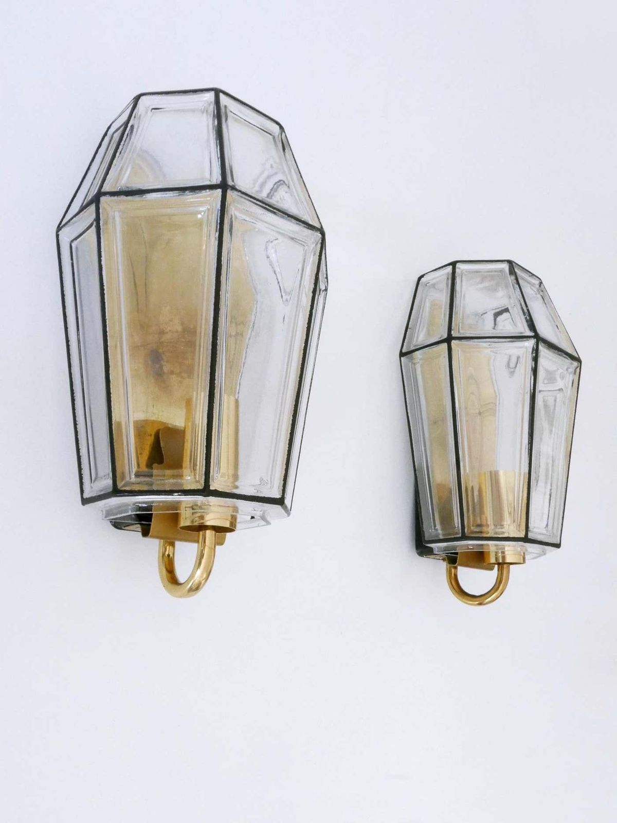 photo furniture Set Of Two Mid Century Modern Sconces Or Wall Fixtures By Glashütte Limburg