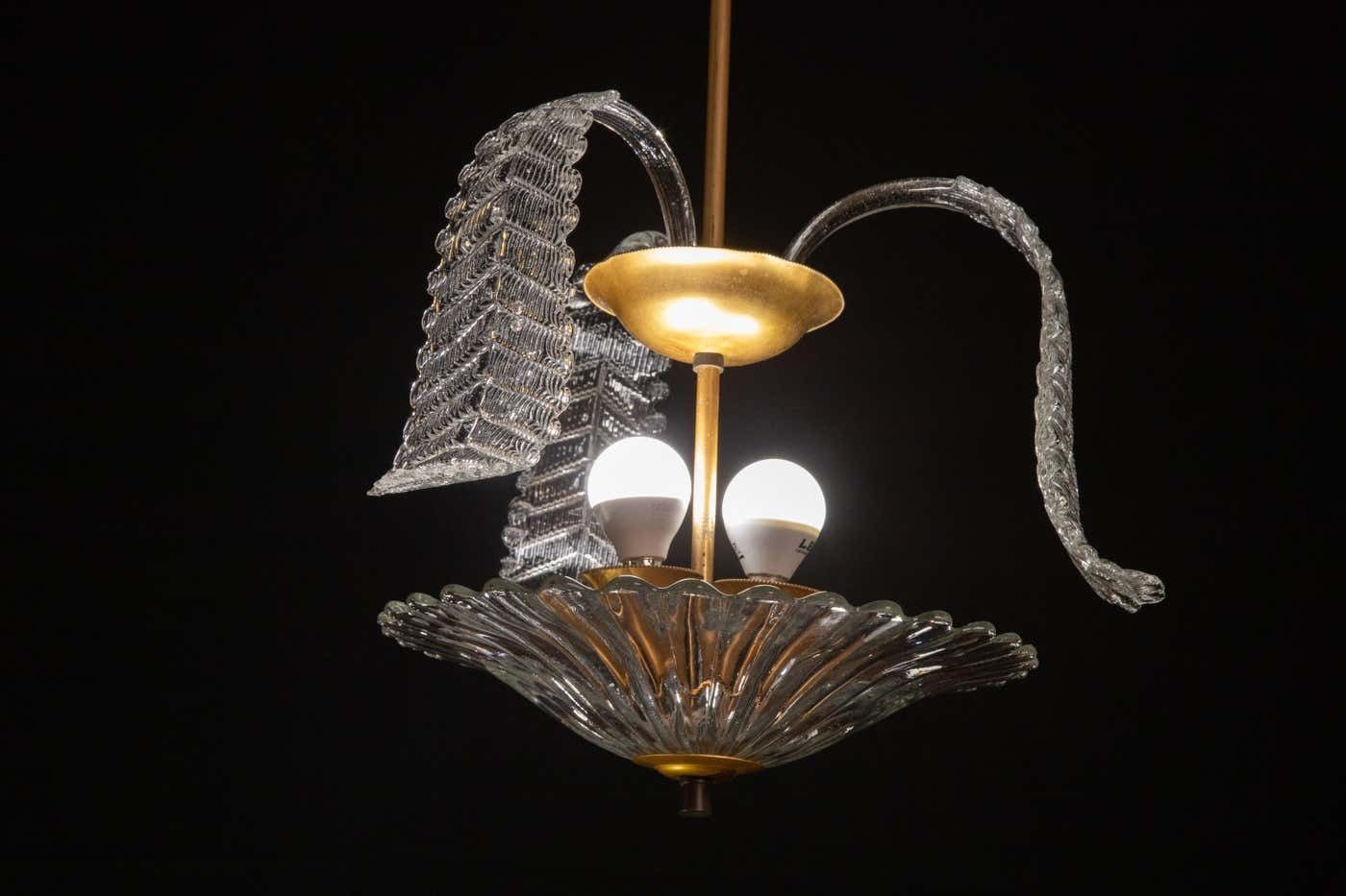 Vintage Liberty Pendant Light By Barovier & Toso, 1950 photo for sale