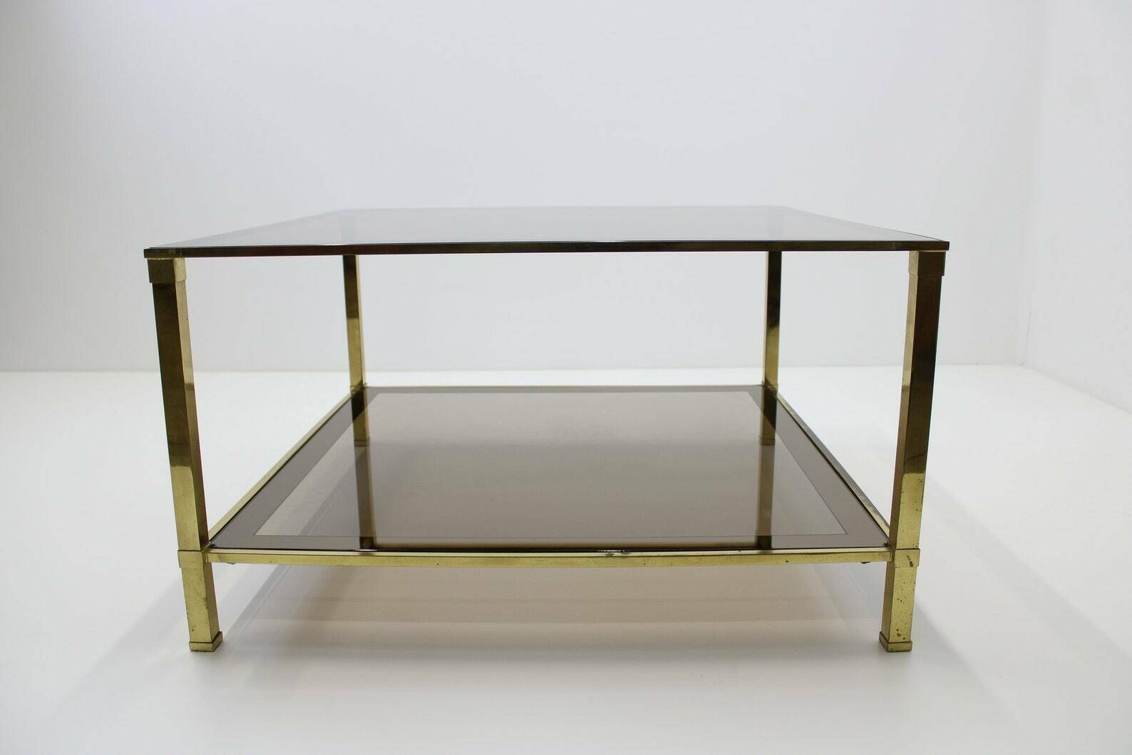 Vintage Coffee Table/Coffee Table 1970 / Table In Brass / Mid Century Table/Retro Table / Home And Decor Table / Brass And Glass Side/Brass Table photo Furniture