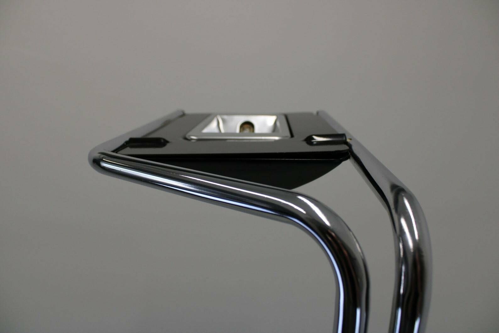 Meblo Floor Lamp By Bruno Gecchelin /Yugoslavia Meblo 1970's/Mid Century Lamp/Floor Lamp Shade/Freestanding Lamp/Chrome And Metal Lamp photo vinterior