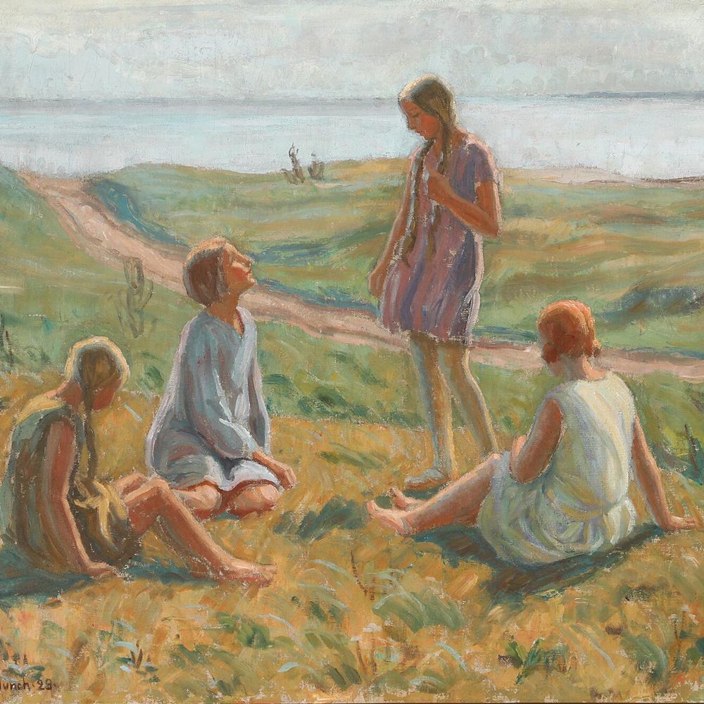 Anna Elisabeth Munch Oil On Canvas photo for sale
