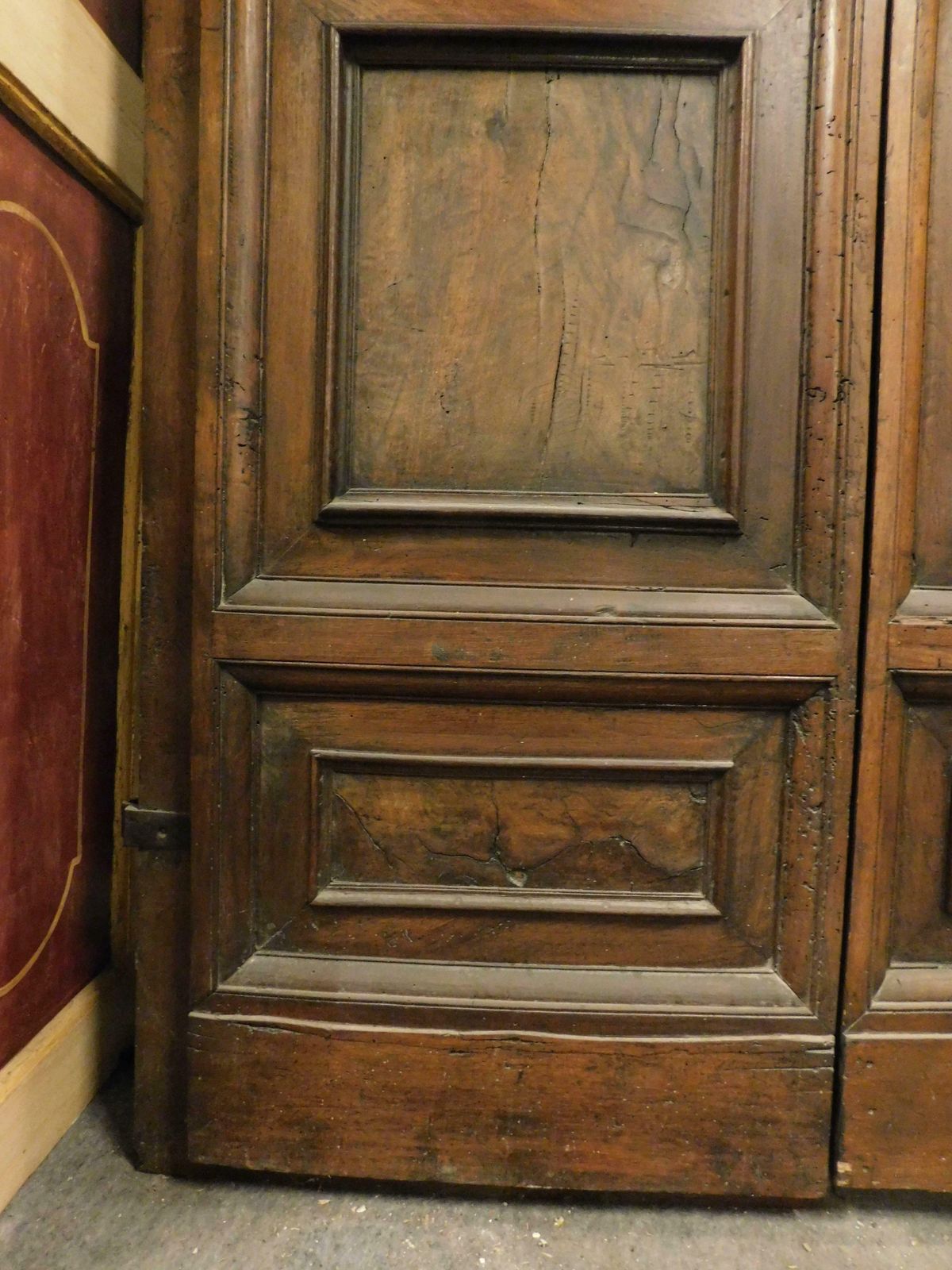 Entrance Double Doors In Carved Walnut Very Thick And Powerful Italy photo Home Fixtures
