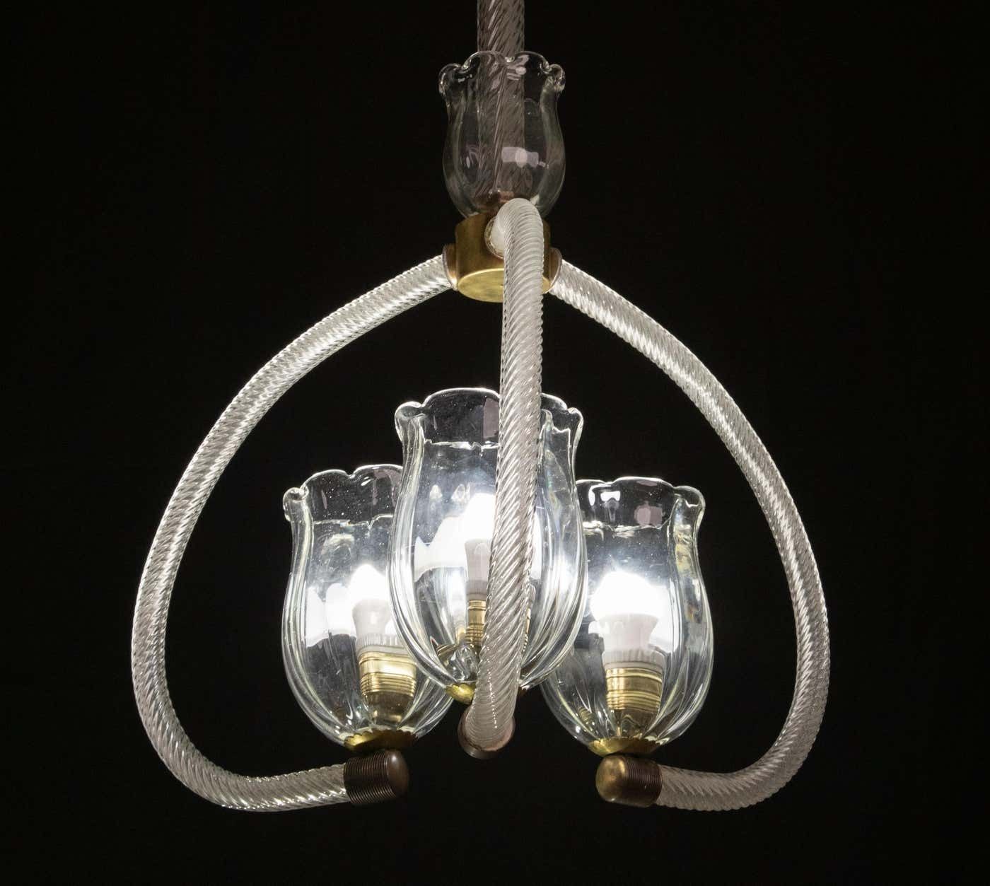Elegant Ercole Barovier Art Deco Chandelier, 1940s photo furniture