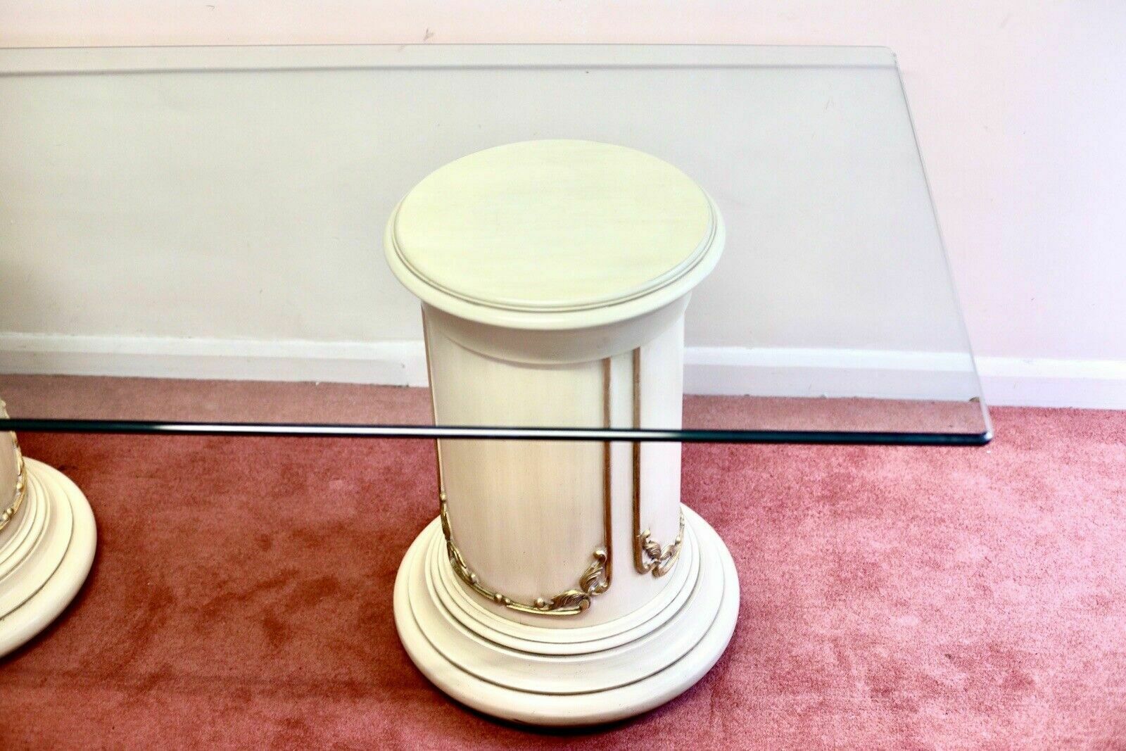 Beautiful Large French Style Glass Table photo Furniture