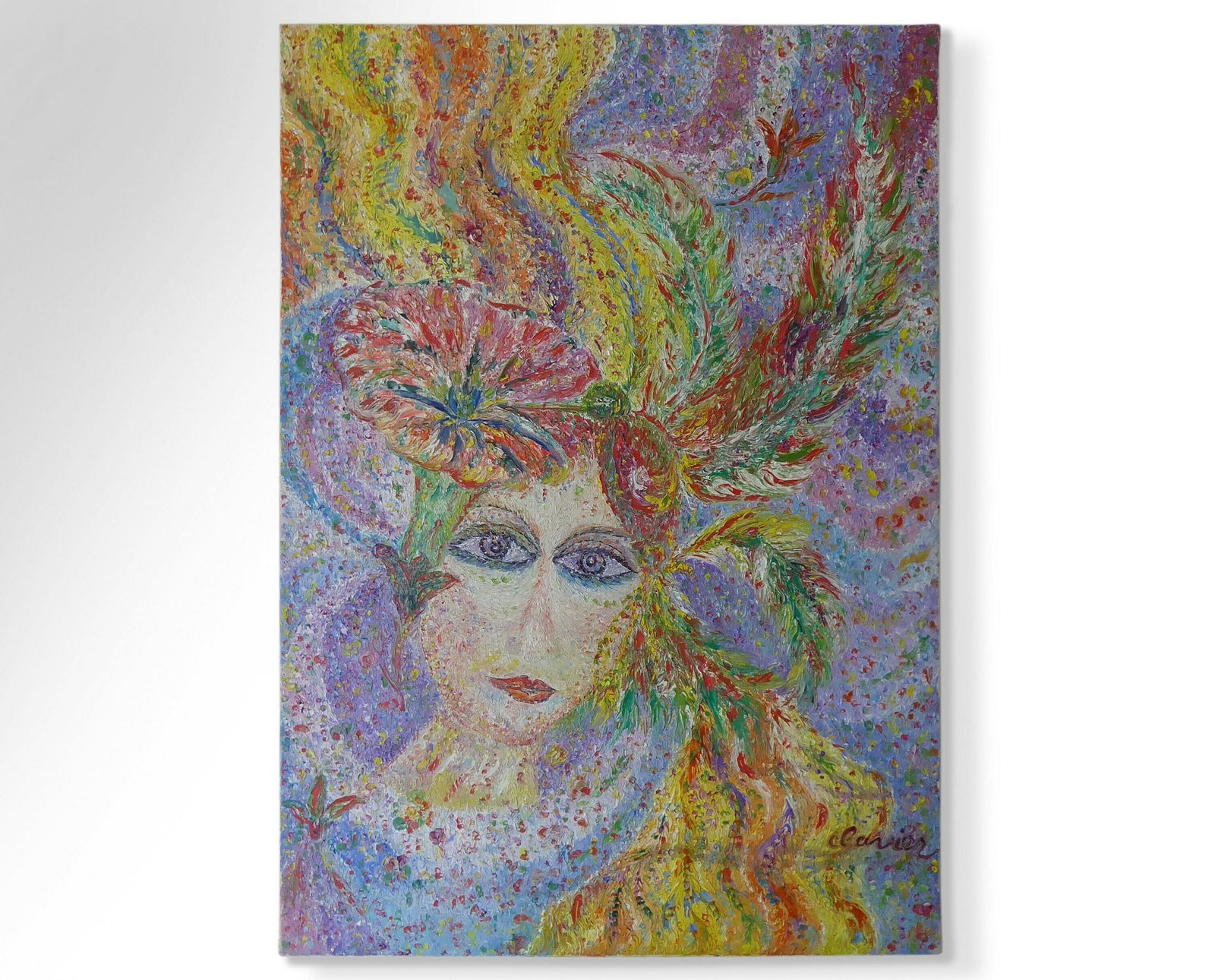 Madeleine Clavier Original Expressionist Oil Painting | 20th Century French Art | Oil On Canvas | Modern Art photo furniture