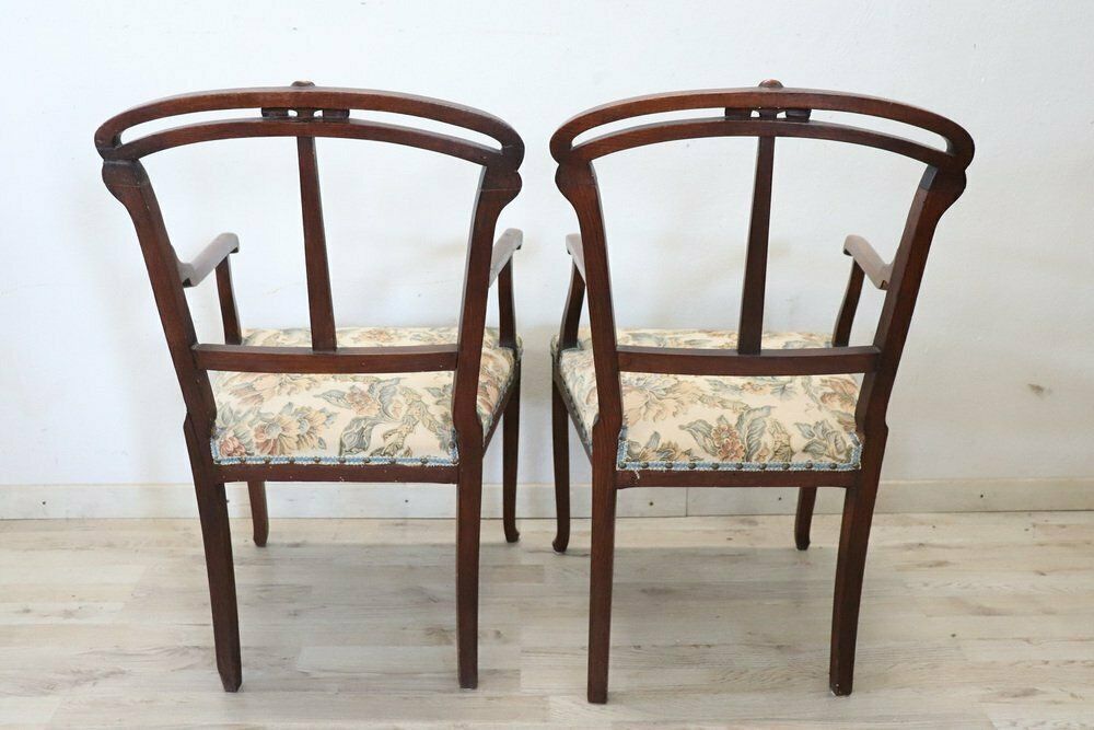 photo furniture Early 20th Century Art Nouveau Living Room Set, Set Of 5