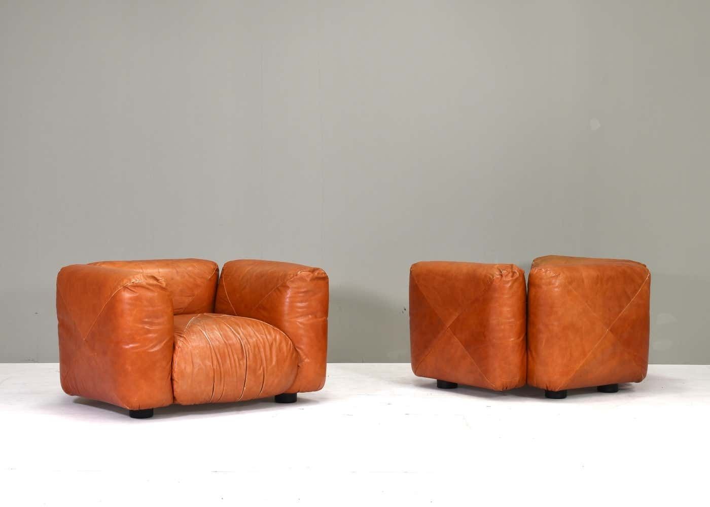 Mario Marenco Lounge Armchairs Model Marius&Marius By Arflex, Italy – Circa 1970 photo for sale