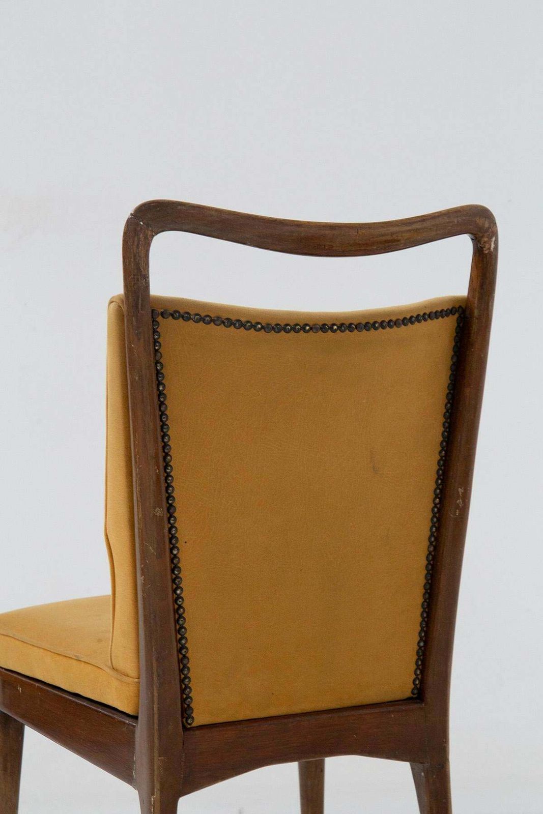 Isa Bergamo Set Of Italian Six Chairs In Yellow Fabric photo 1590.0