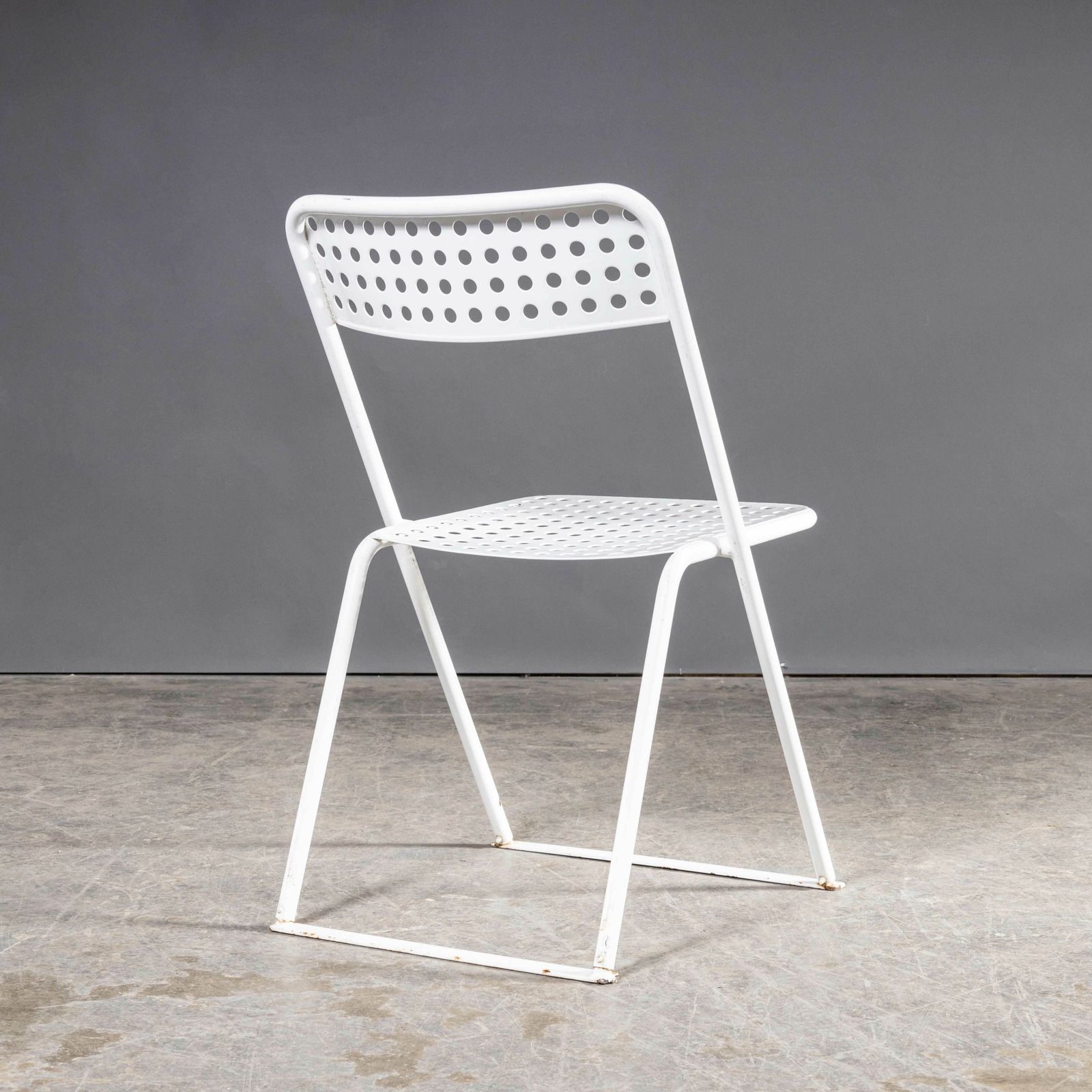 photo for sale 1970’s Egon Eiremann House In Baden Baden White Metal Chairs – Set Of Four