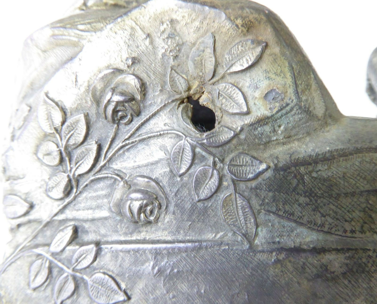 Souvenir Of Lourdes   Antique Pewter Religious Sculpture   The Immaculate Conception photo buy