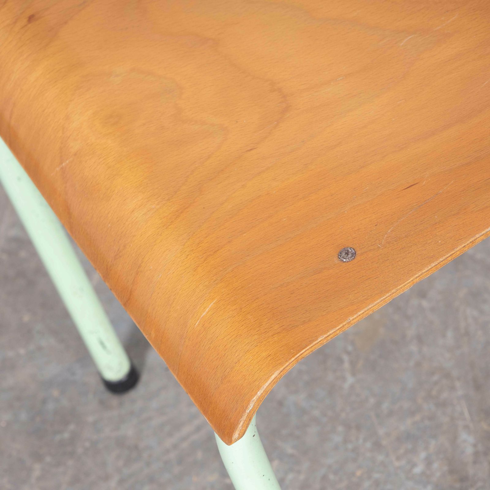 1960’s Original Mint French Stacking University Chairs Wide Back – Set Of Four photo vinterior