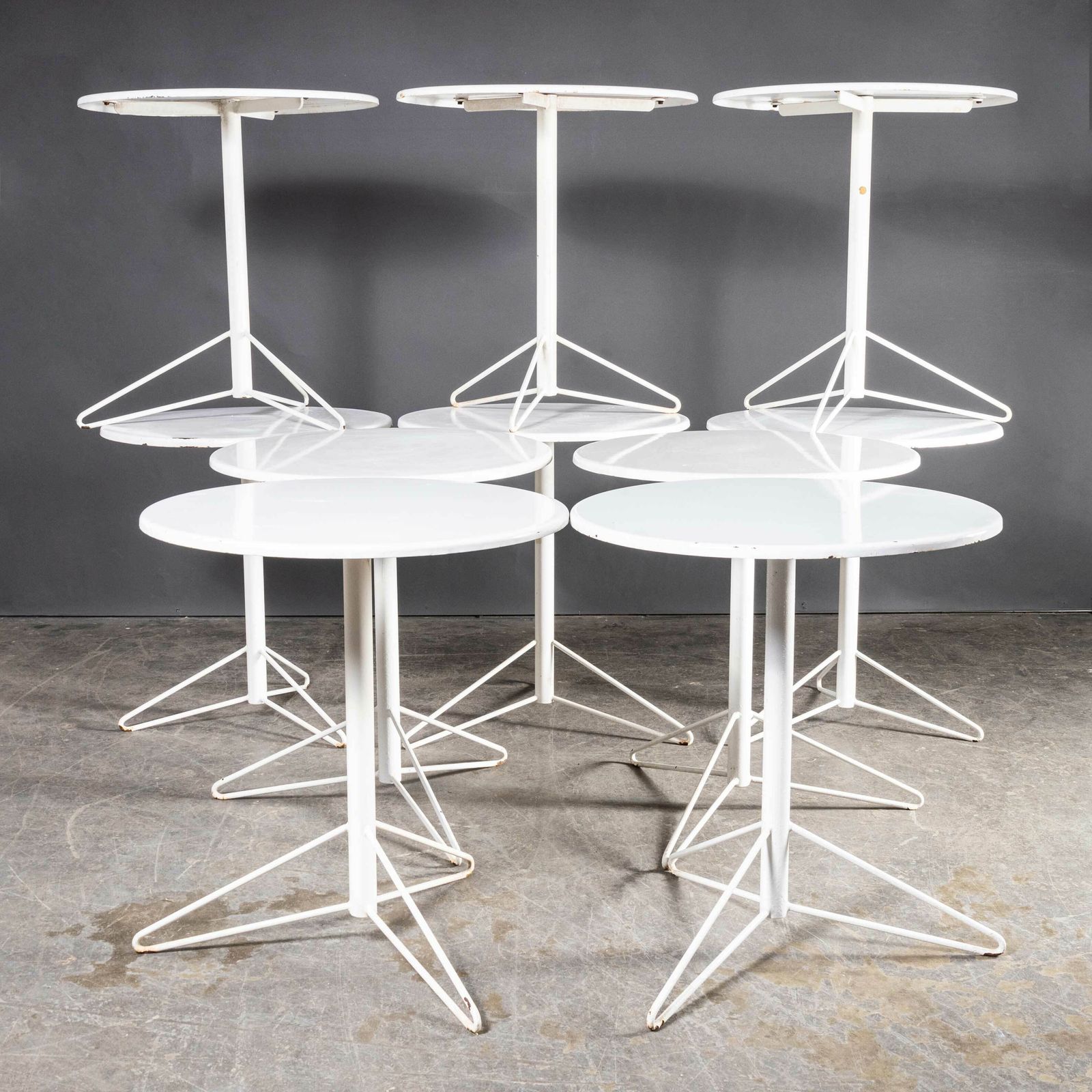 1970’s Egon Eiremann House In Baden Baden White Metal Tables photo 354.0