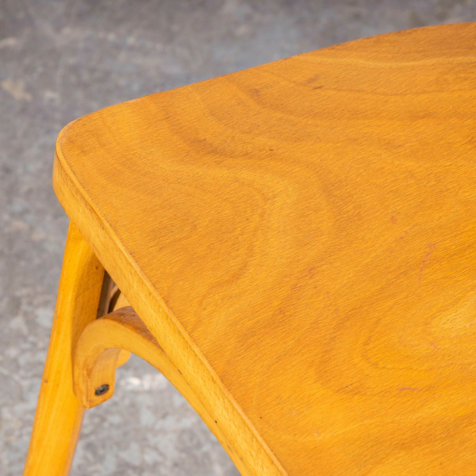 1950’s Standard Single Bar Blonde French Dining Chairs – Set Of Six photo vinterior
