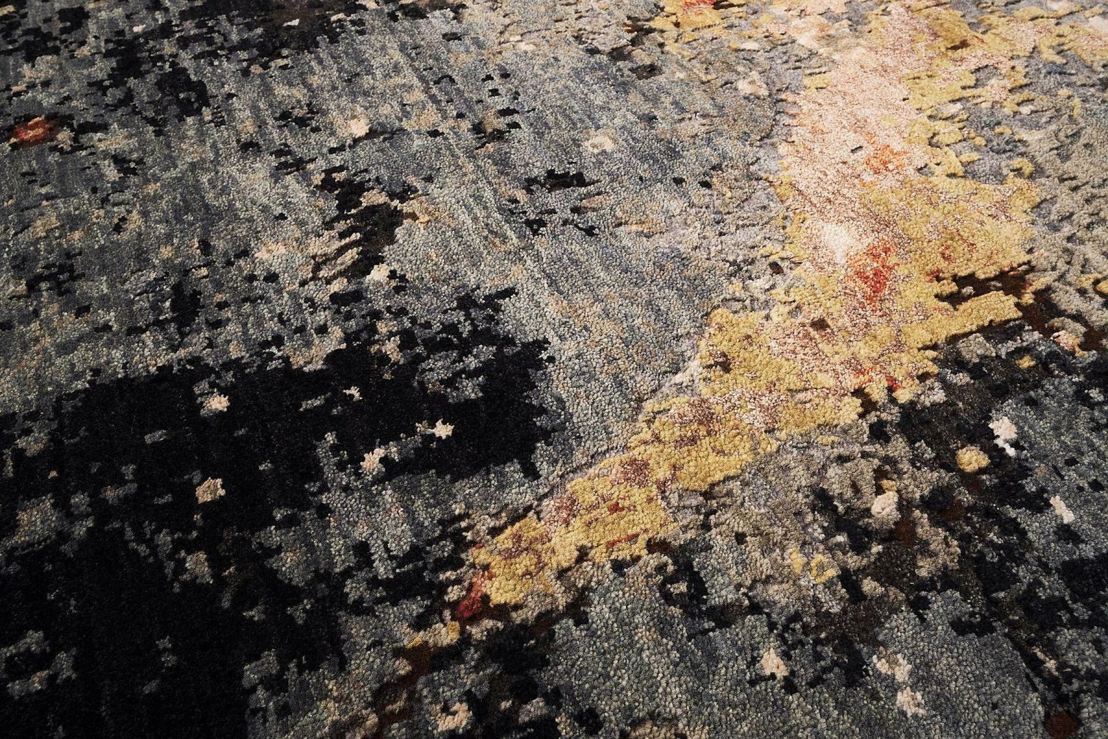 Surface Hand Knotted Wool And Silk Rug photo for sale