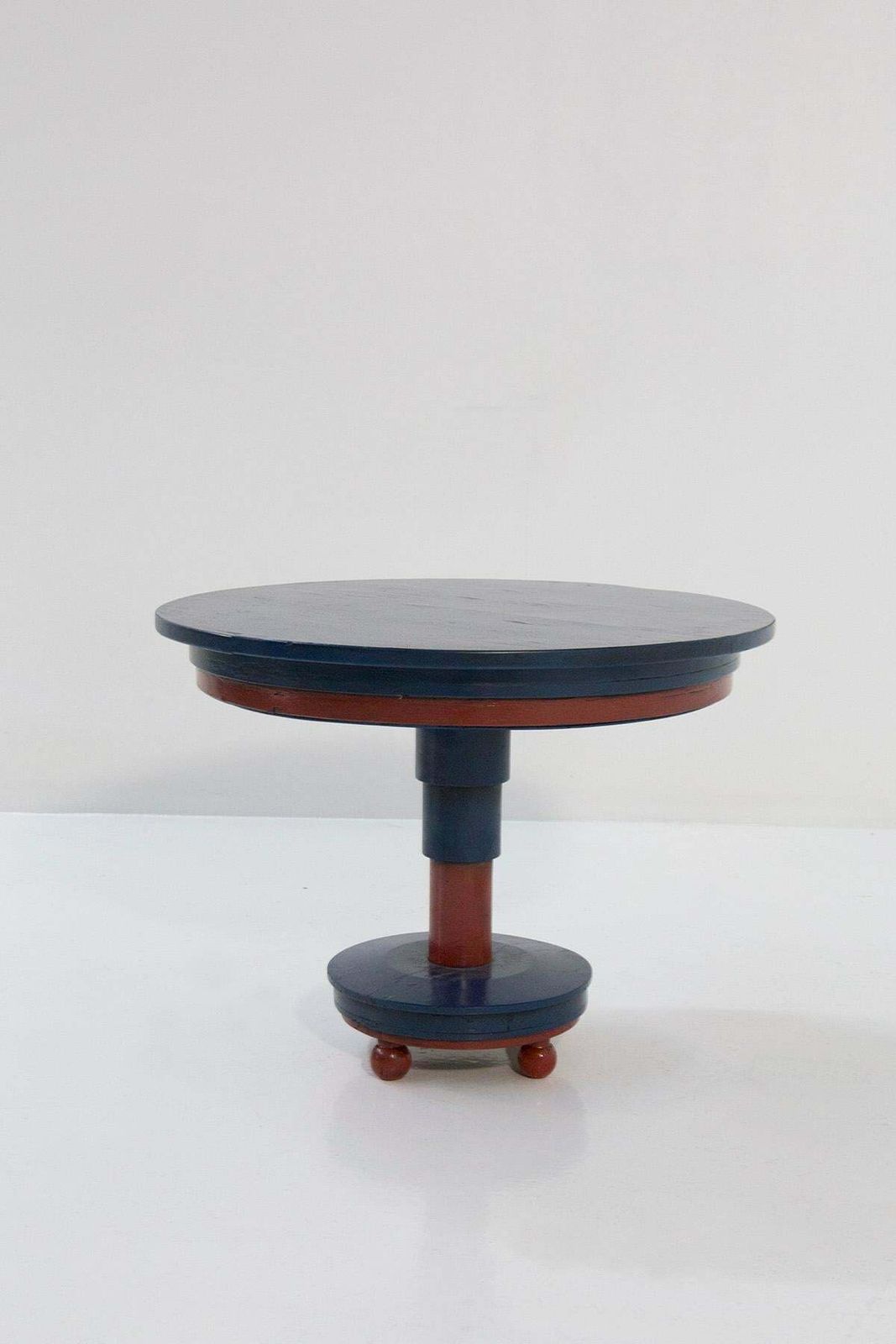 Fillìa Luigi Colombo Italian Coffee Table Blue And Red Futurist Attr. photo vinterior