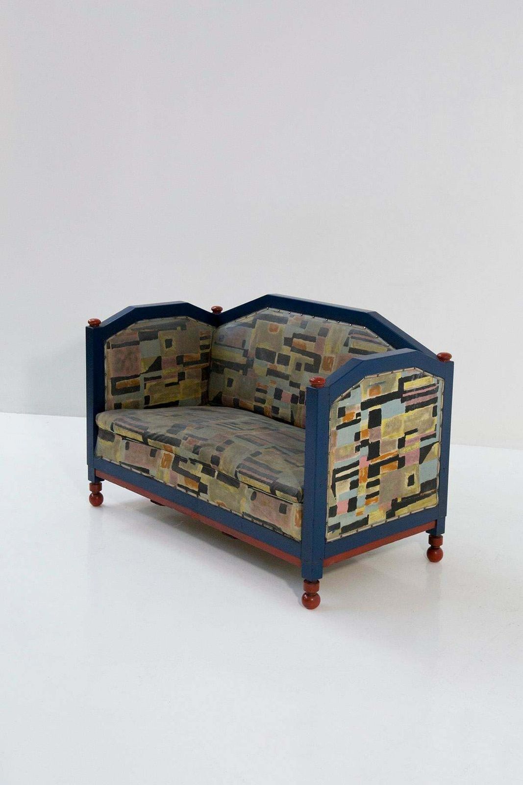 Fillìa Luigi Colombo Attr. Rare Italian Futurist Sofa photo furniture