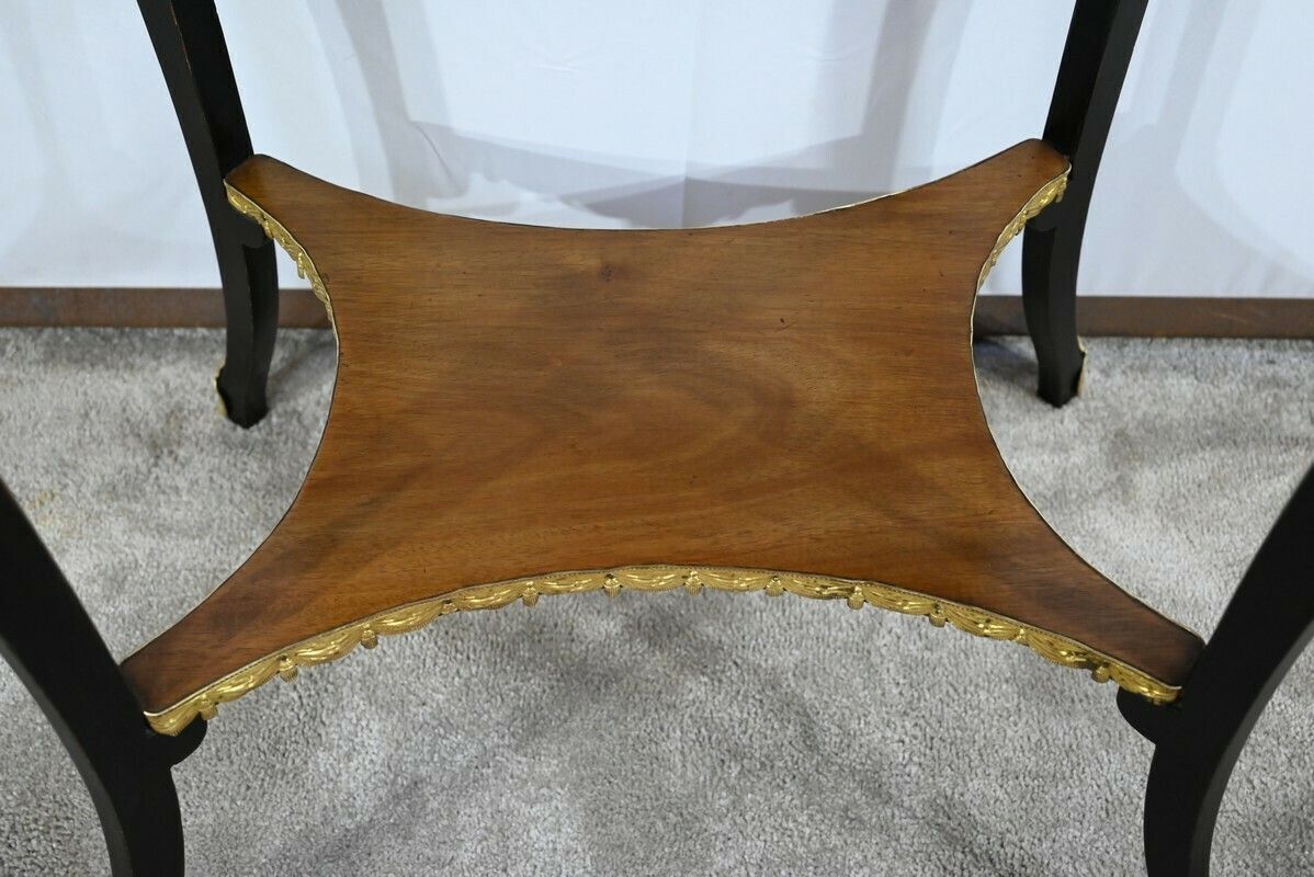 photo buy Small Coffee Table In Mahogany And Blackened Wood, Napoleon III Style   Late 19th Century