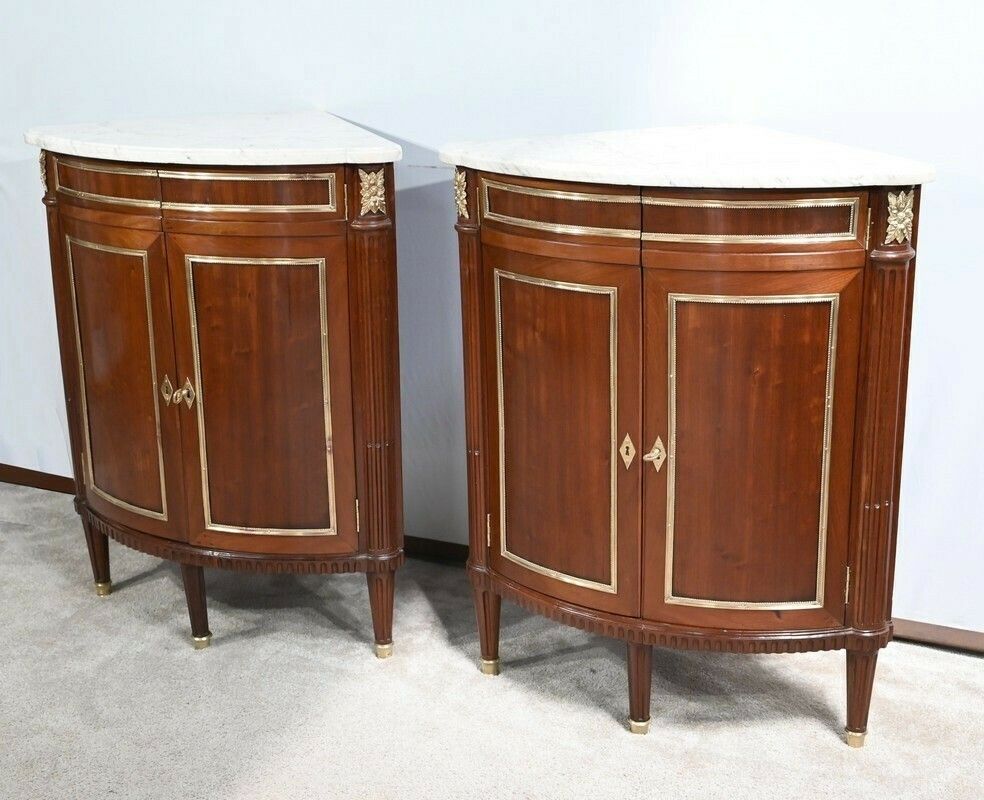Pair Of Mahogany Corners, Louis XVI – 18th Century photo for sale