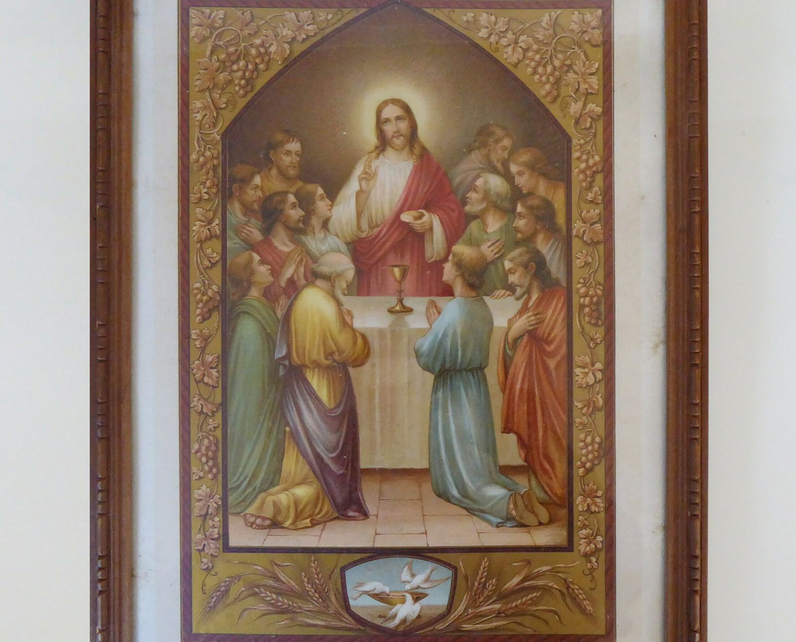 Antique French Holy Communion And Confirmation Certificate photo furniture