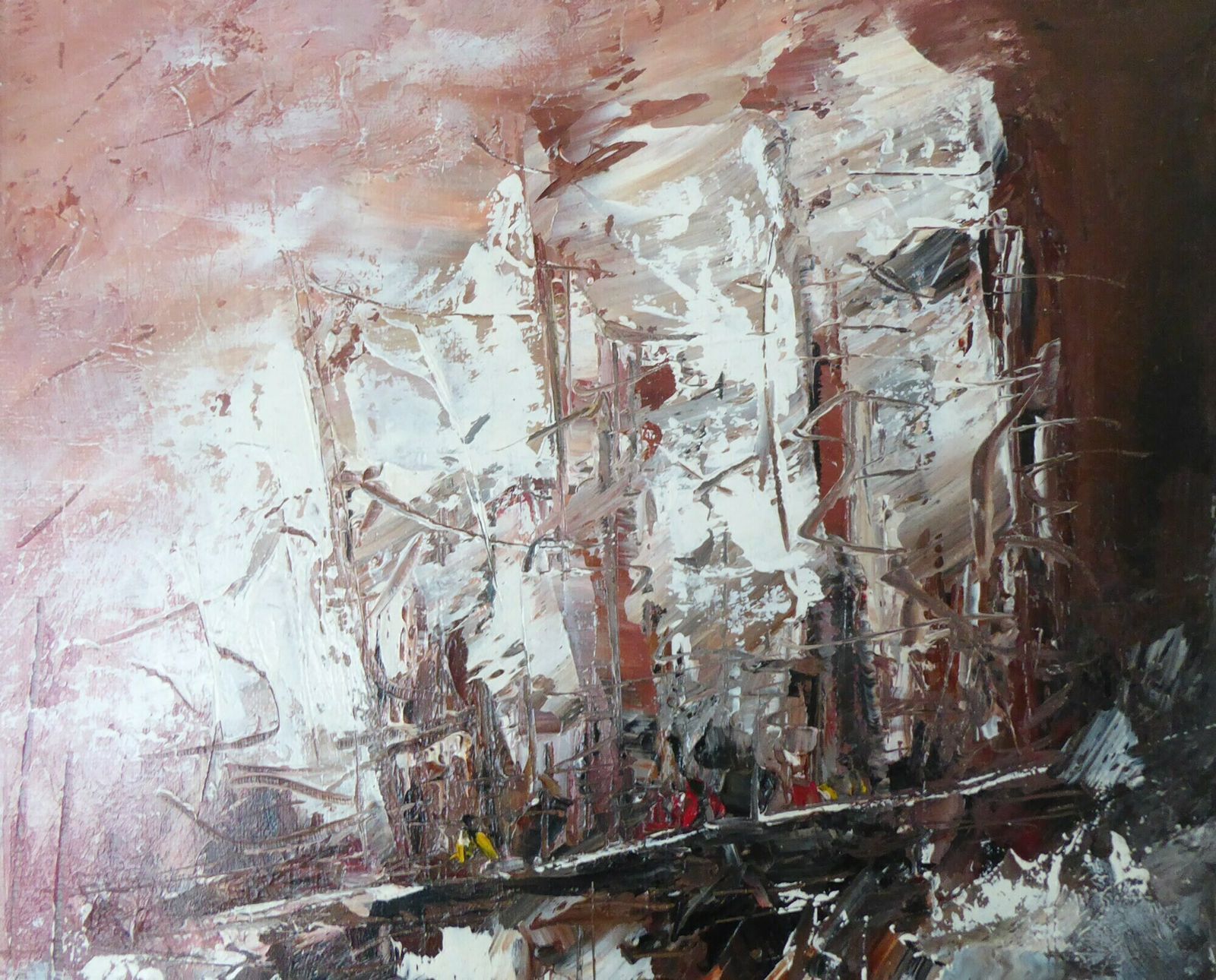 Maritime Oil Painting | Original Signed French Art photo furniture