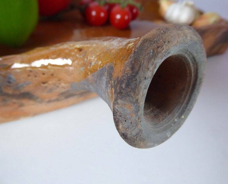Terracotta Lèchefrite | Large Antique French Rustic Cooking Drip Tray | Earthenware Fruit Bowl | French Kitchen Décor | Lèche Frite photo Home Decor