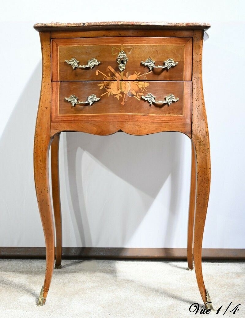 Small Chiffonniere Table In Rosewood And Walnut, Louis XV Style   2nd Half Nineteenth photo buy