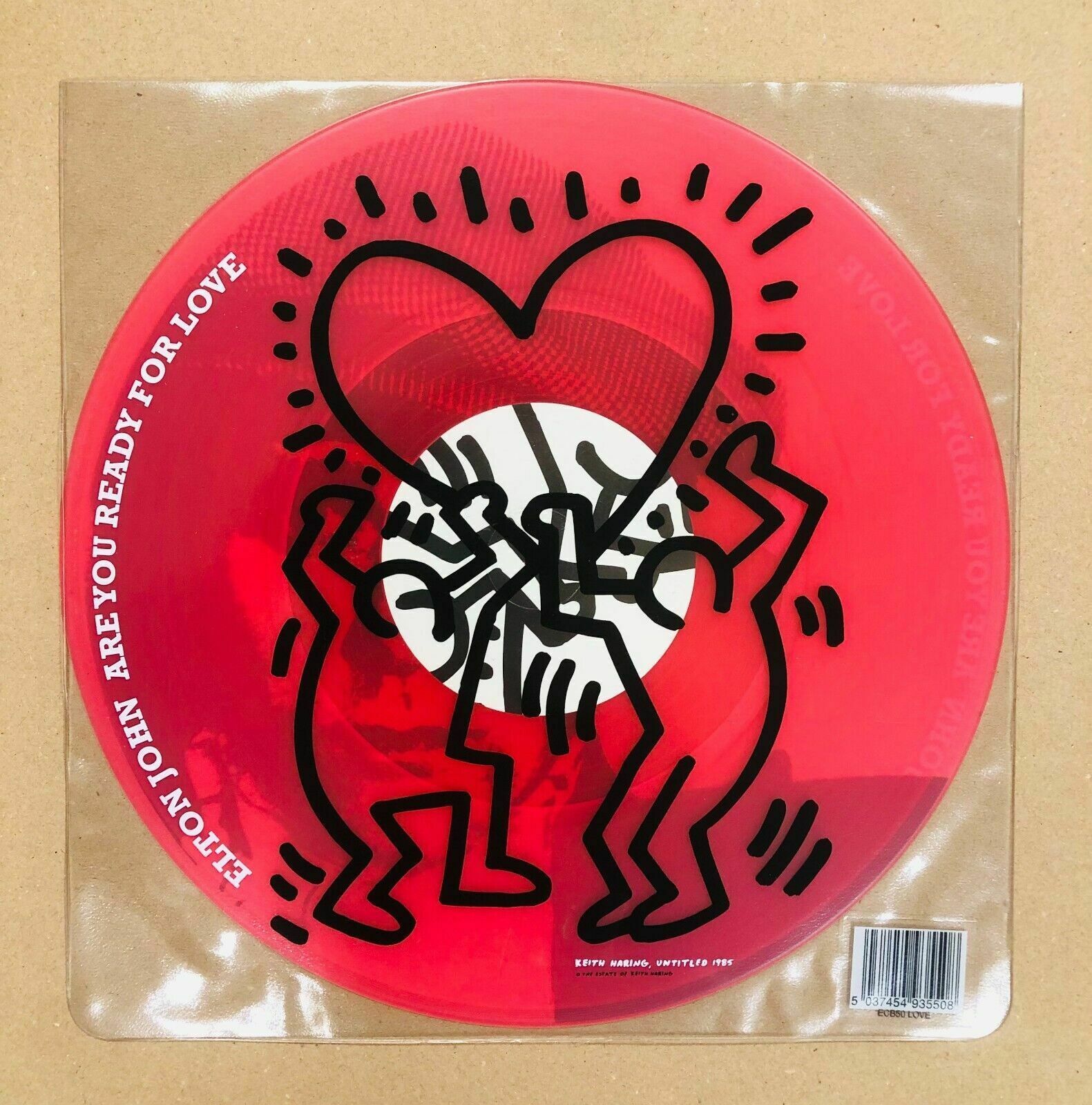 Keith Haring, For Elton John "Are You Ready For Love" Vinyl, 12", 33 Rpm, 1985 photo vinterior
