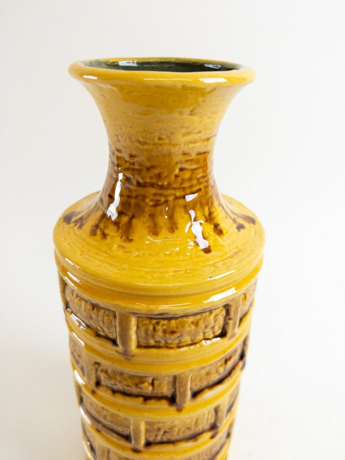 West German Pottery   Yellow Ceramic Vase By übelacker Keramik   Mid Century Modern Design   ü Keramik Form 509 30 photo vintage