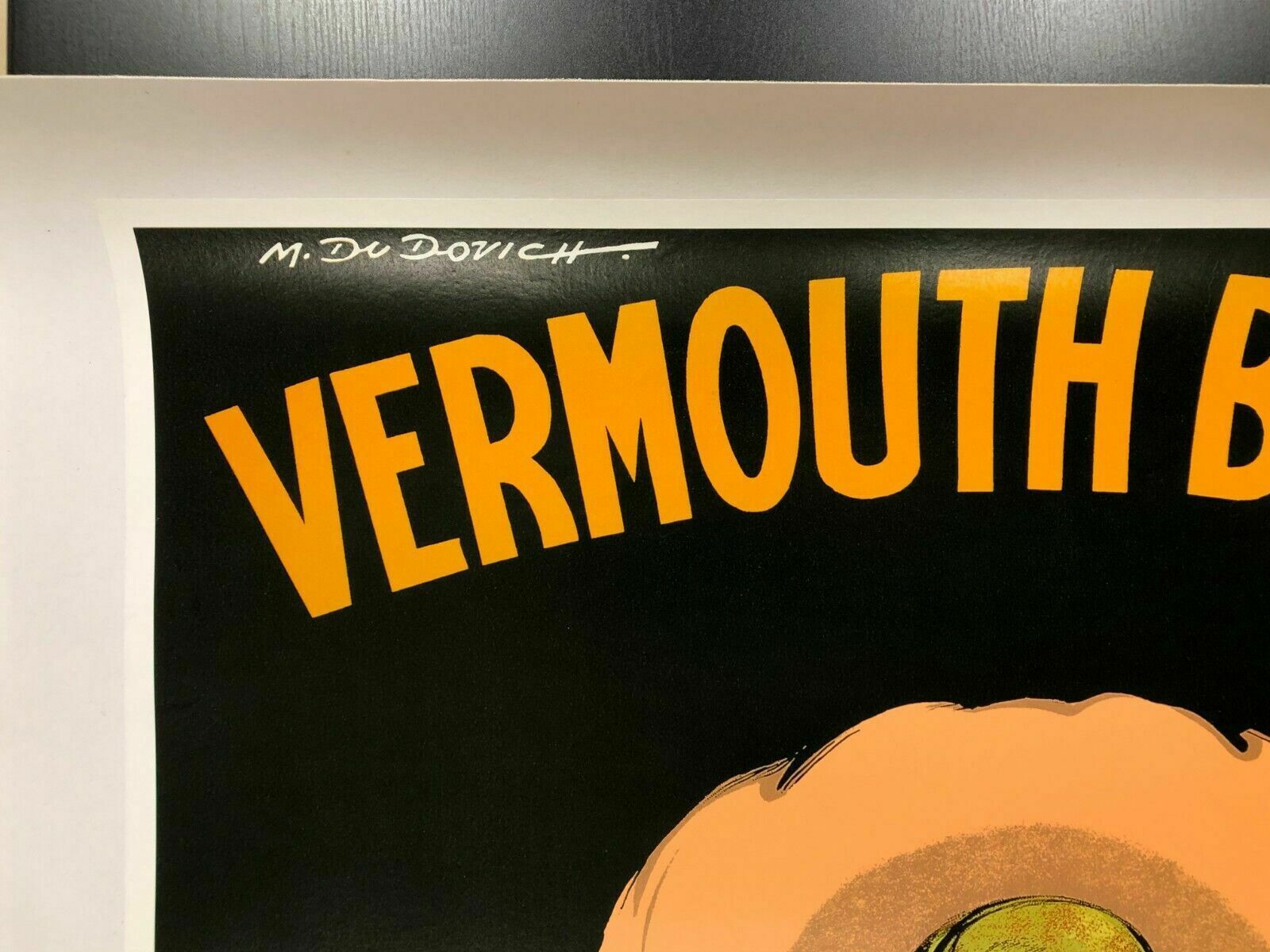 Marcello Dudovich, 1980s   Vermouth Bianco  Original Vintage Affiche Linen Backed On Canvas photo vinterior