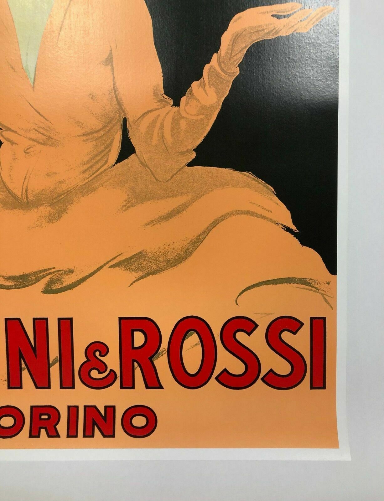photo furniture Marcello Dudovich, 1980s   Vermouth Bianco  Original Vintage Affiche Linen Backed On Canvas