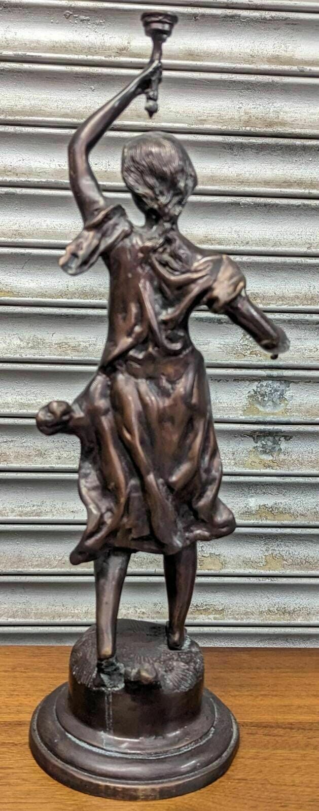 Bronze Lady With Torch Statue photo furniture