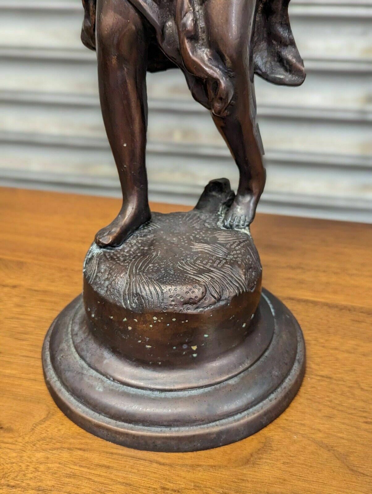 Bronze Lady With Torch Statue photo vinterior