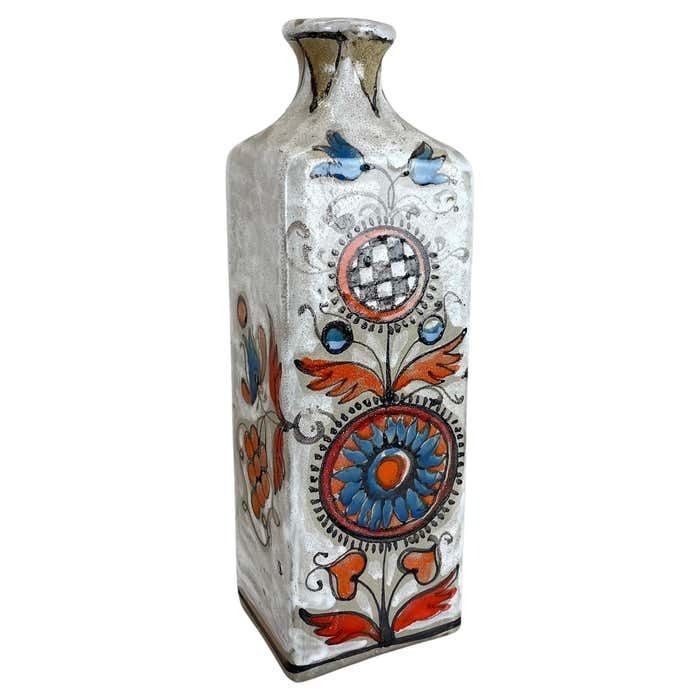 Unique Ceramic Studio Pottery Vase By Elio Schiavon Ceramics Padua Italy 1970s