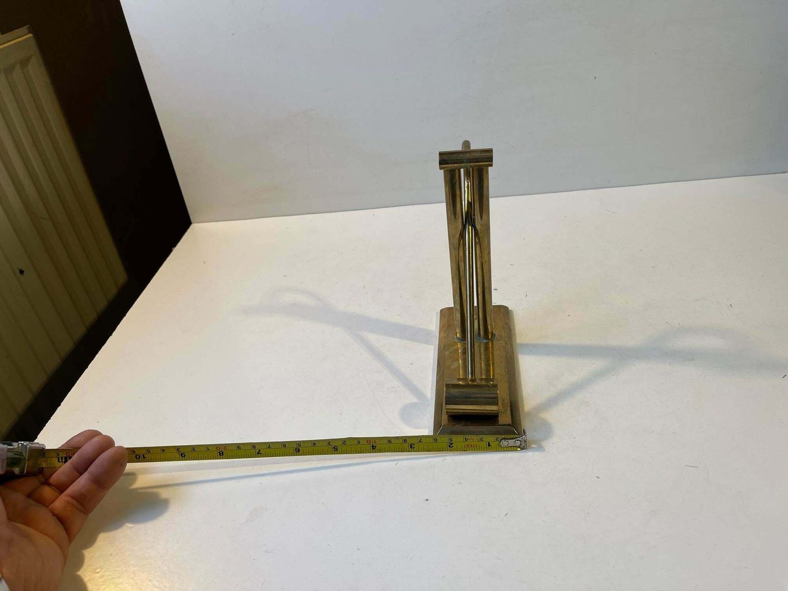 Sculptural Modernist Counterweight Paperweight In Bronze photo vinterior
