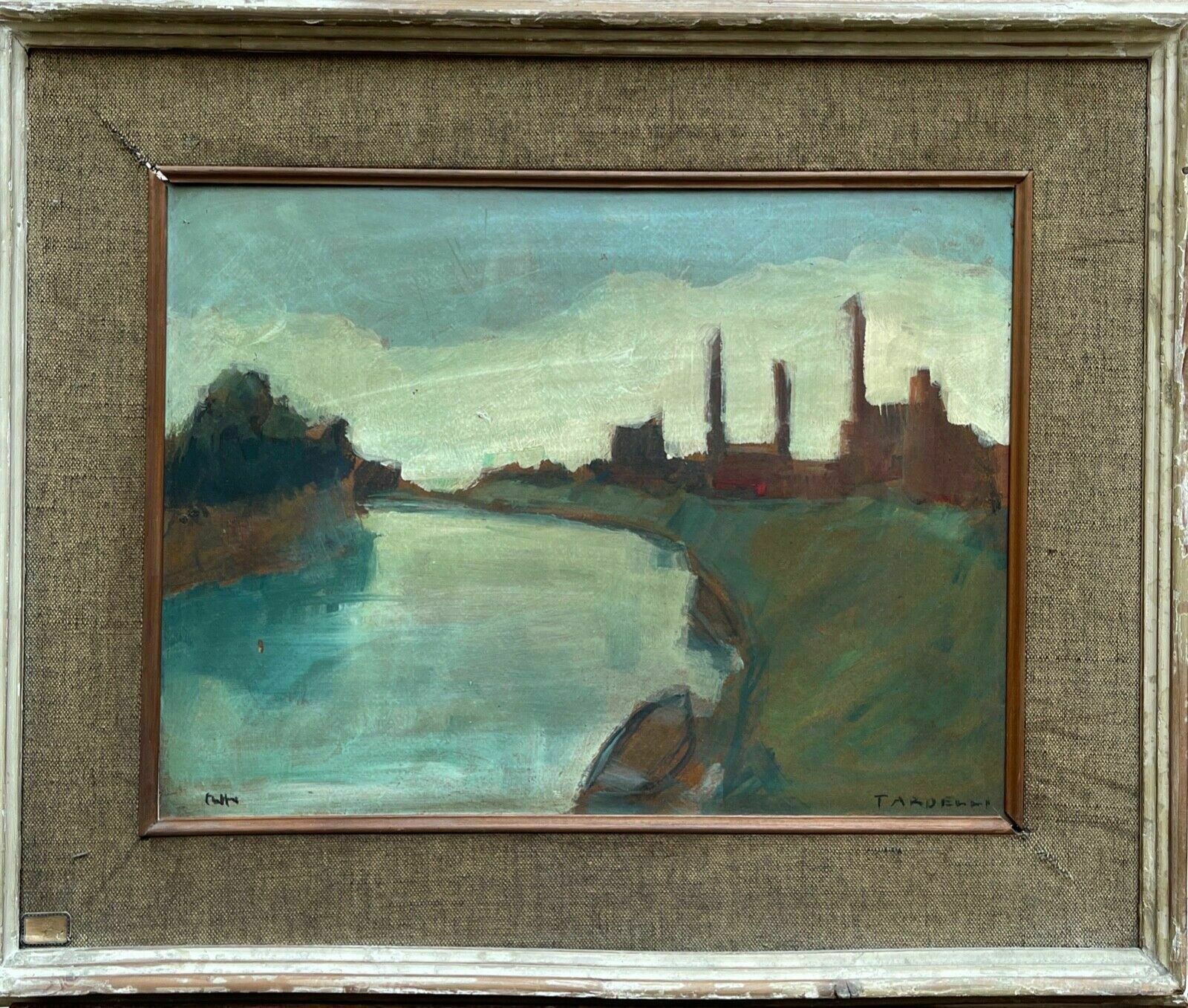 Oil Painting On Table, Landscape, 20th Century Tardelli