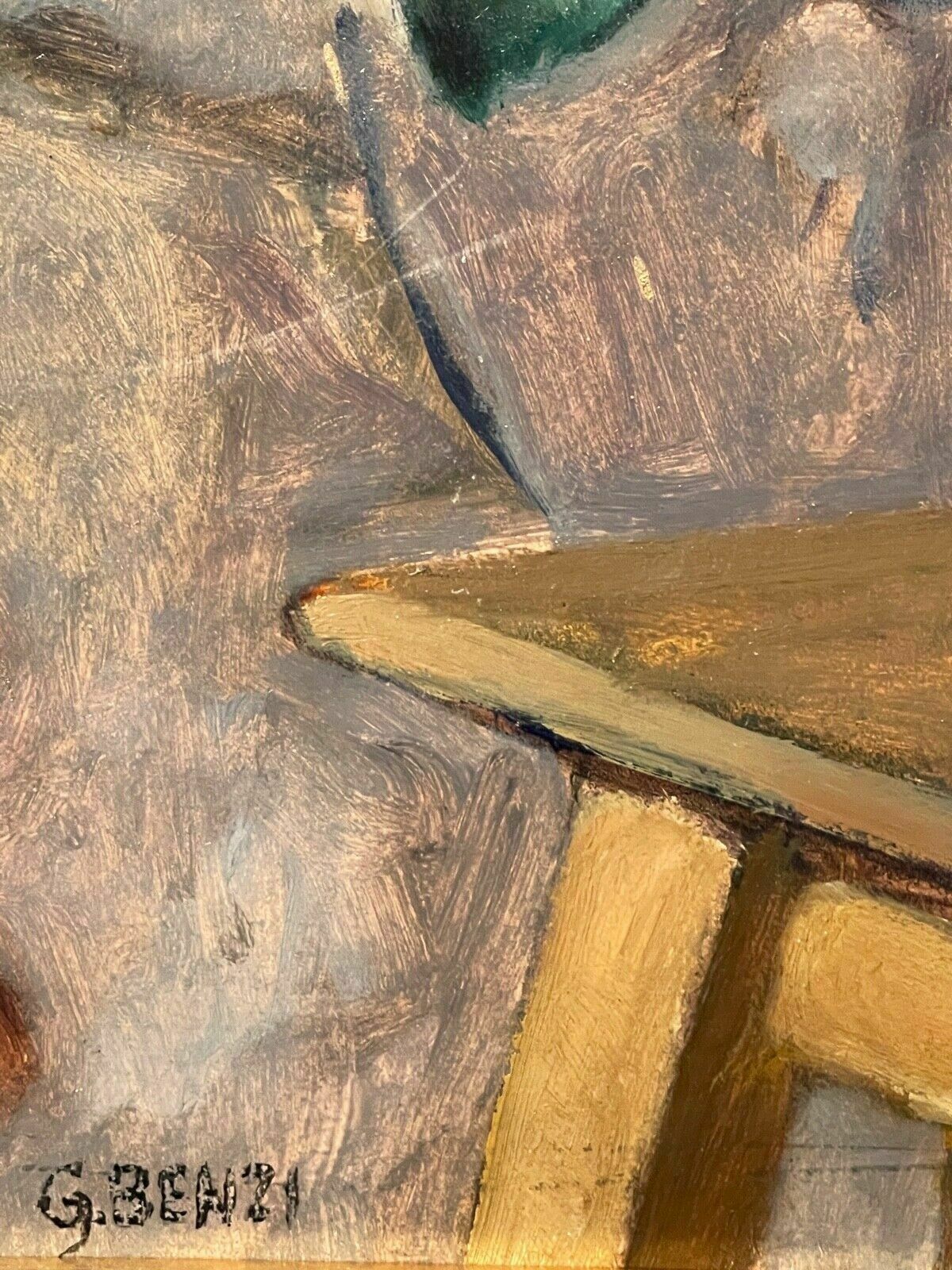 Oil Painting On Cardboard, Planta, Giulio Benzi photo 646.88