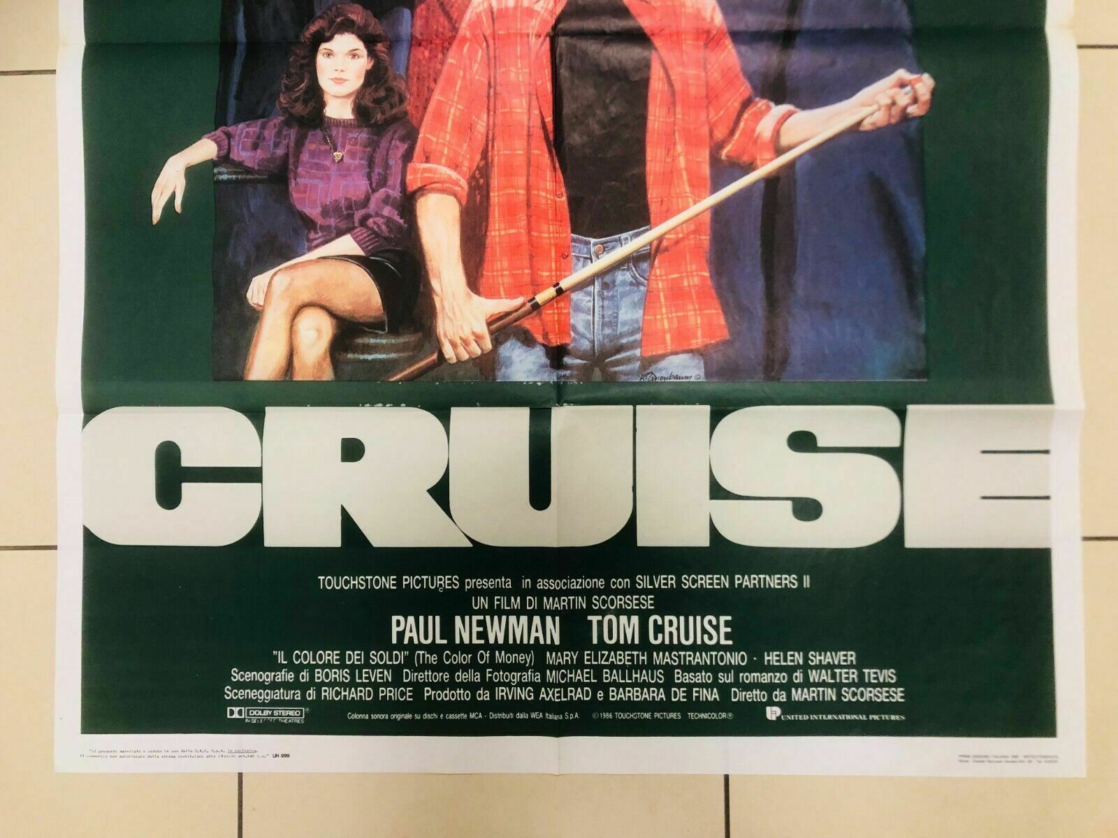 Kunst Paul Newman En Tom Cruise, 1987 – The Color Of Money – Filmposter photo