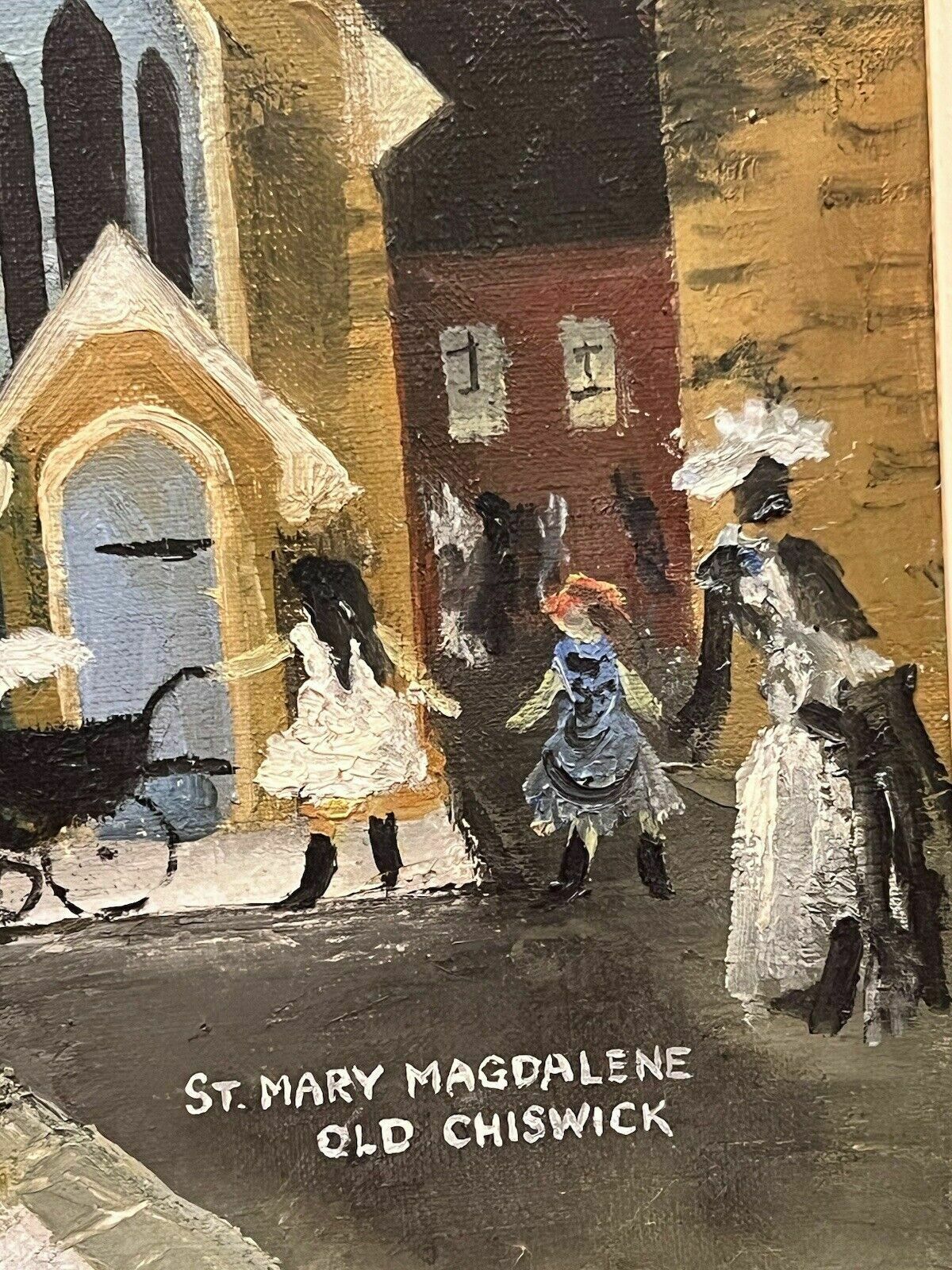 photo vinterior Contemporary Naïve St Mary Magdalene Old Chiswick Oil Painting On Canvas