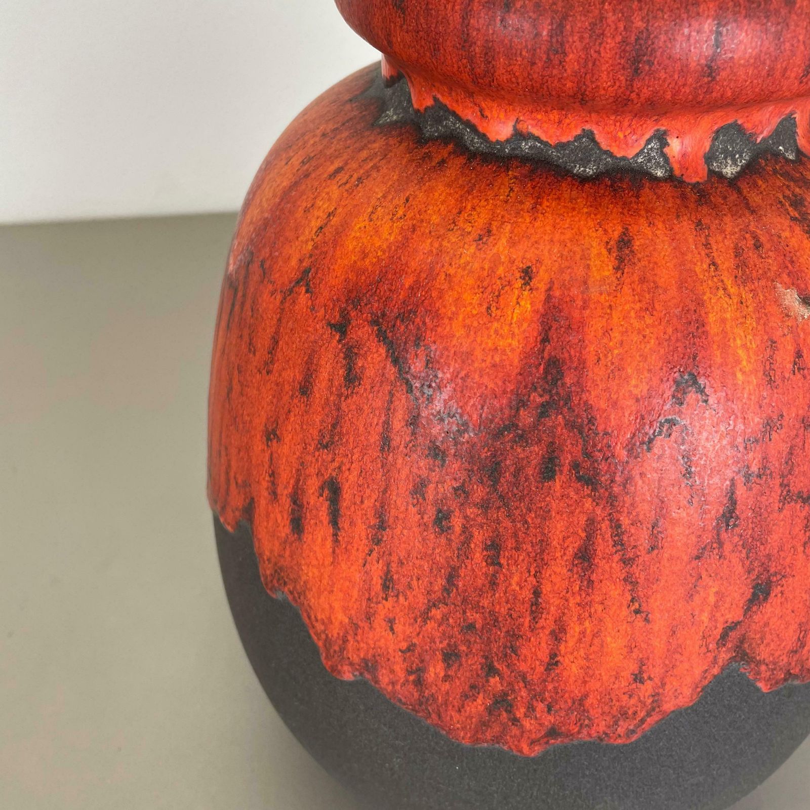 Large Pottery Super Colour Fat Lava Multi Colour 484 30 Vase Scheurich Wgp 1970s photo 484.0