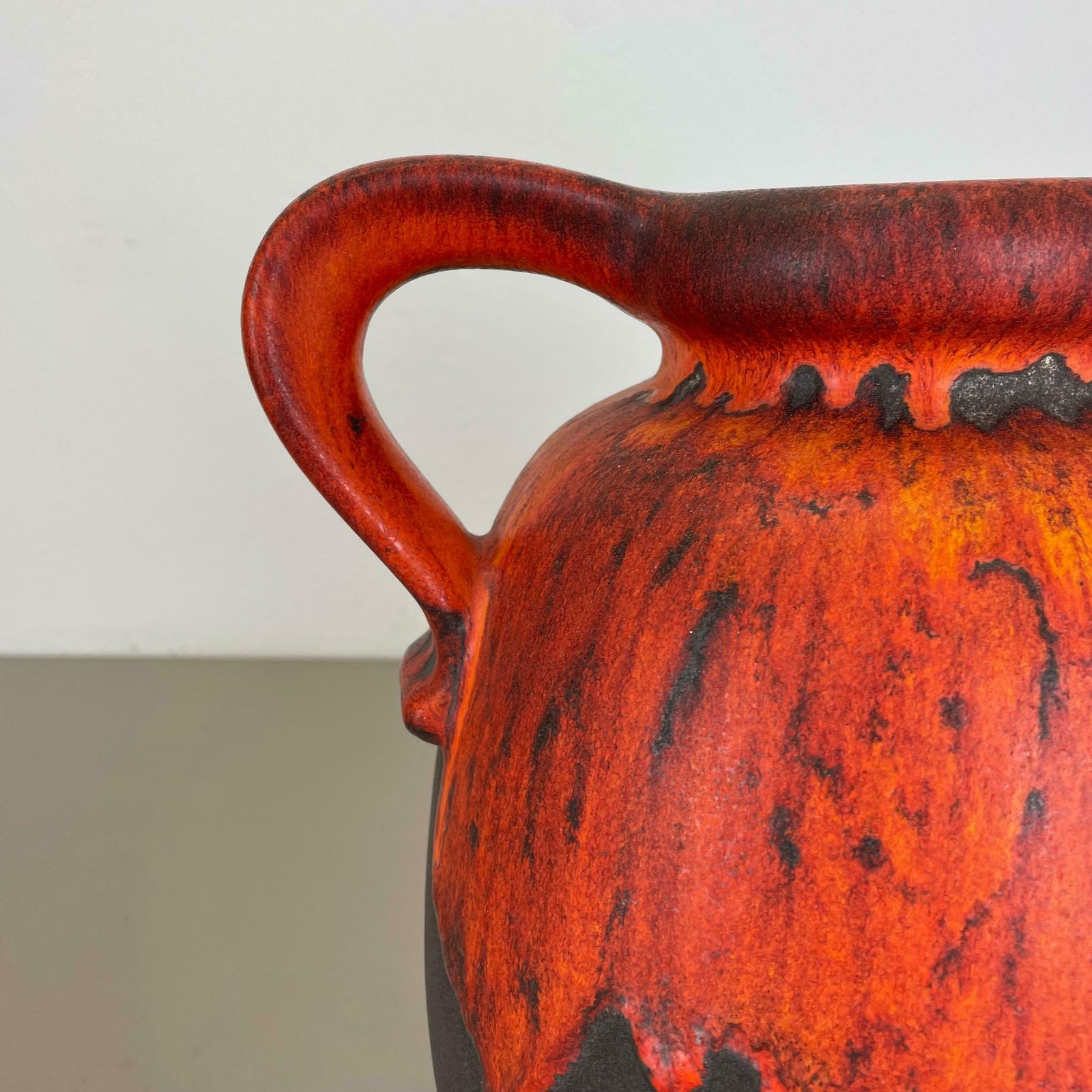 photo vintage Large Pottery Super Colour Fat Lava Multi Colour 484 30 Vase Scheurich Wgp 1970s
