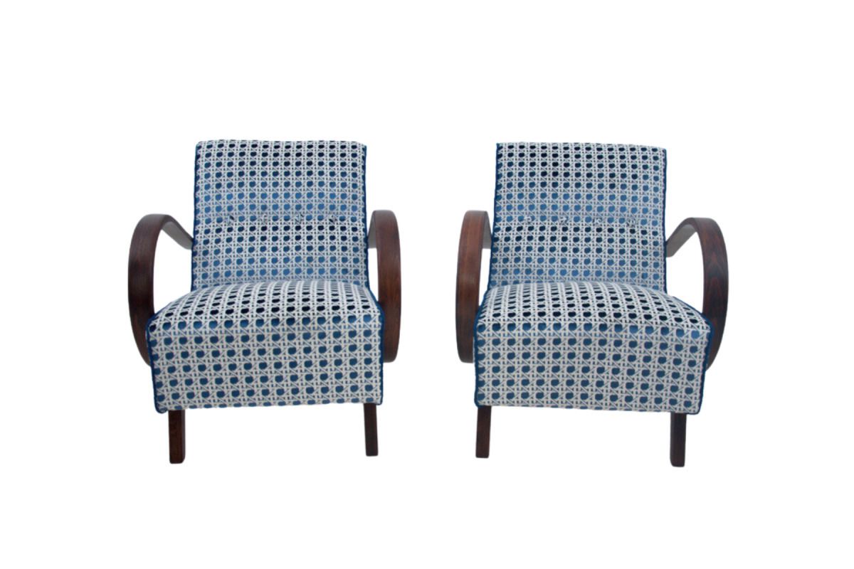 A Pair Of Art Deco Armchairs From The 1930s. Armchairs Designed By J. Halabala. photo Furniture
