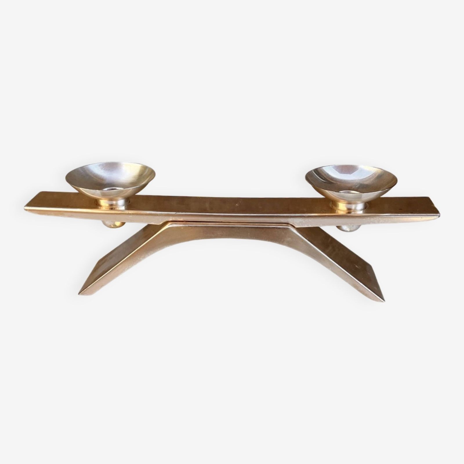 Silver Plated Ikora Candlestick Designed By K. Radtke Wmf 1961