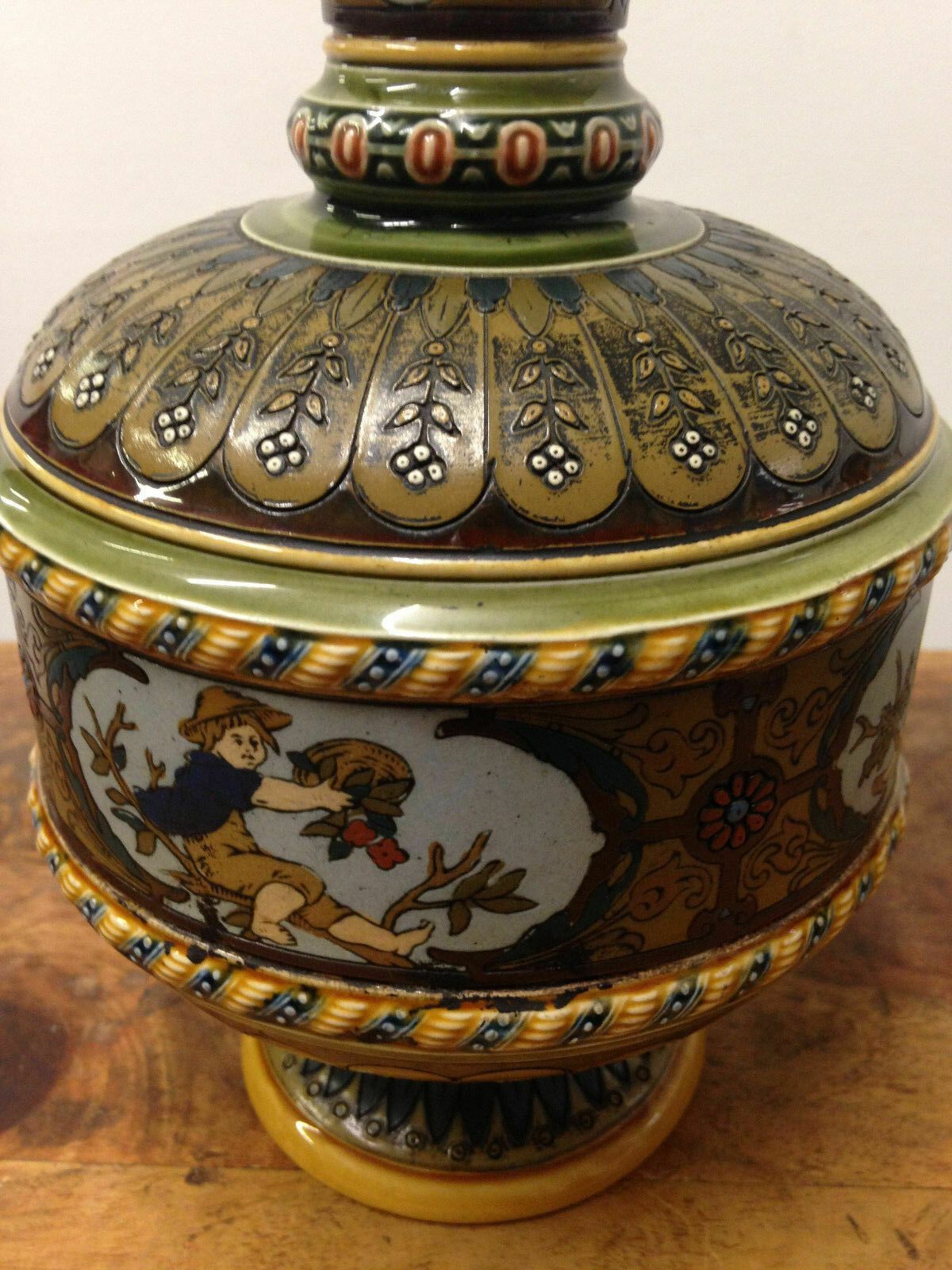 Superb Villeroy And Boch Mettlach Art Nouveau Very Fine Quality Vase C.1890 1591 photo Home Decor