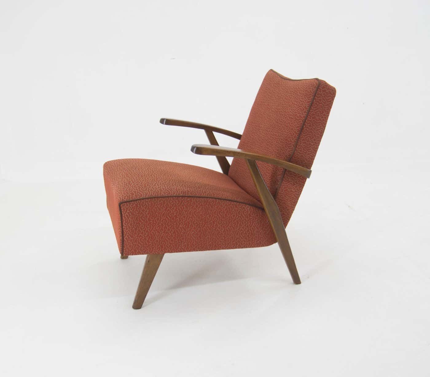 Red Armchair, 1960s, Czechoslovakia photo for sale