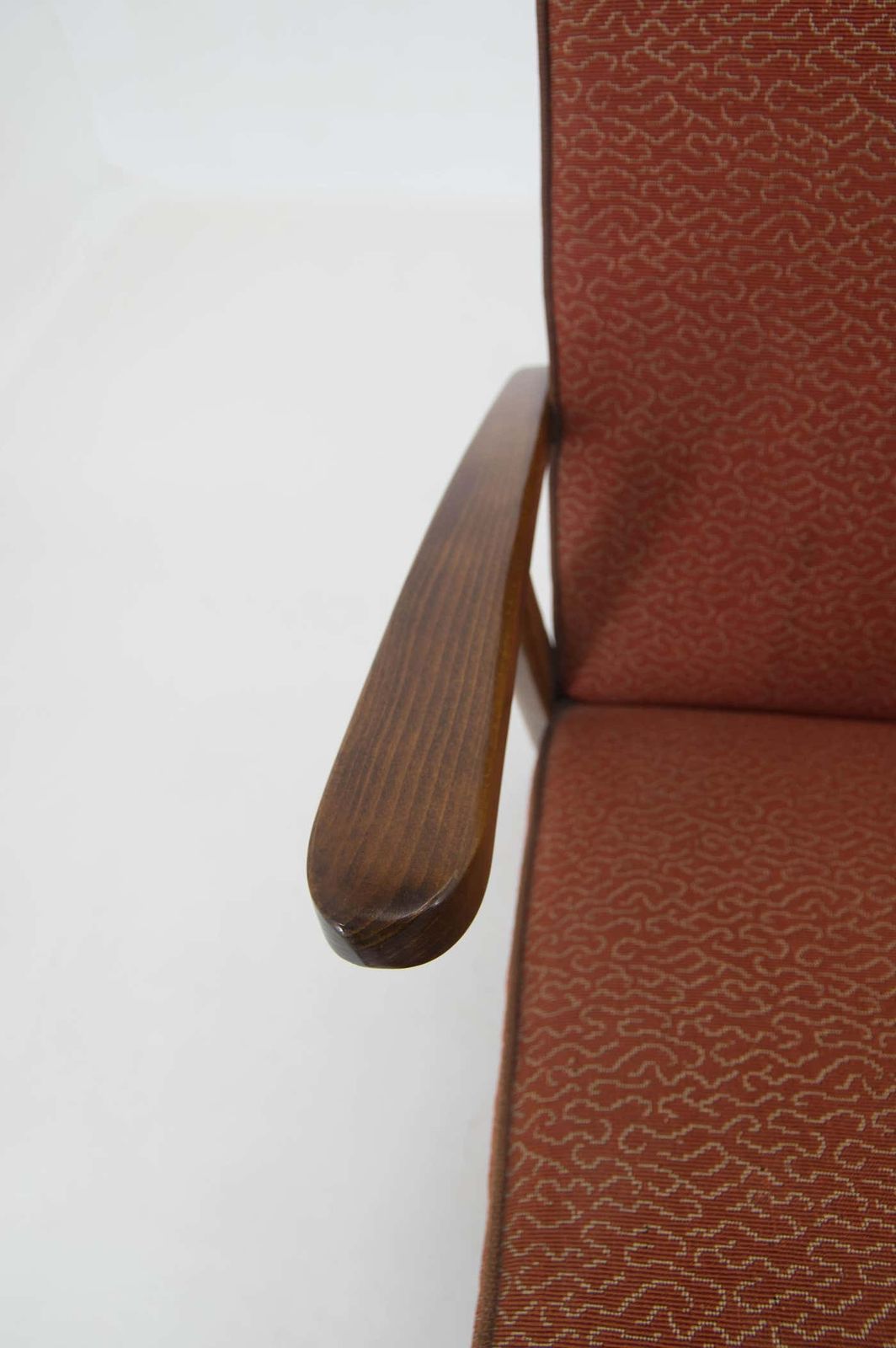 photo furniture Red Armchair, 1960s, Czechoslovakia