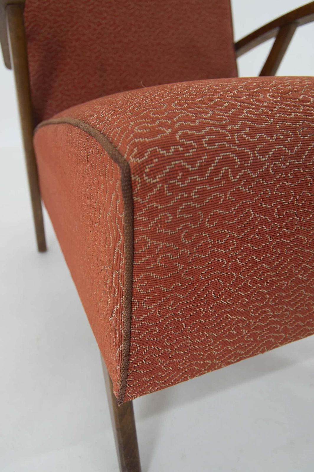 Furniture Red Armchair, 1960s, Czechoslovakia photo