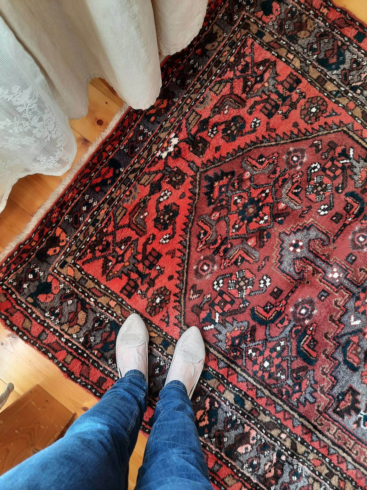 Tribal Kazak Rug With Geometric Design ,Hand Made Carpet, Azerbaijan Carpet, Turkish Carpet, Oriental Carpet photo for sale