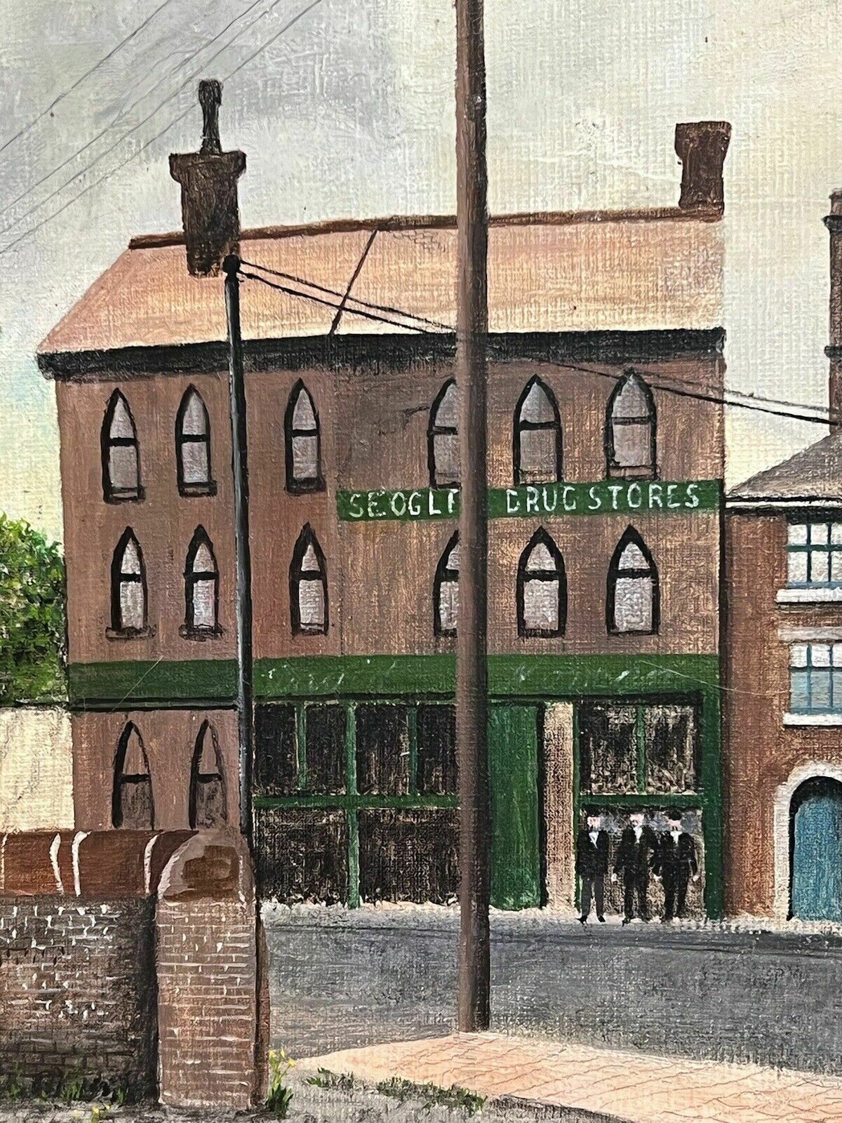 Early 20th Century Oil Painting Of Victorian Street Scene By David Norman photo vinterior