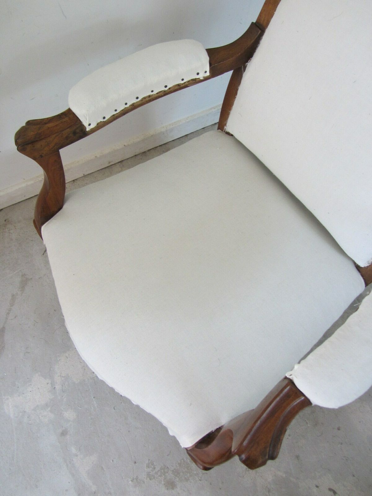 Antique Walnut Wingback Fauteuil Armchair, Traditionally Upholstered With Choice Of Fabric photo buy